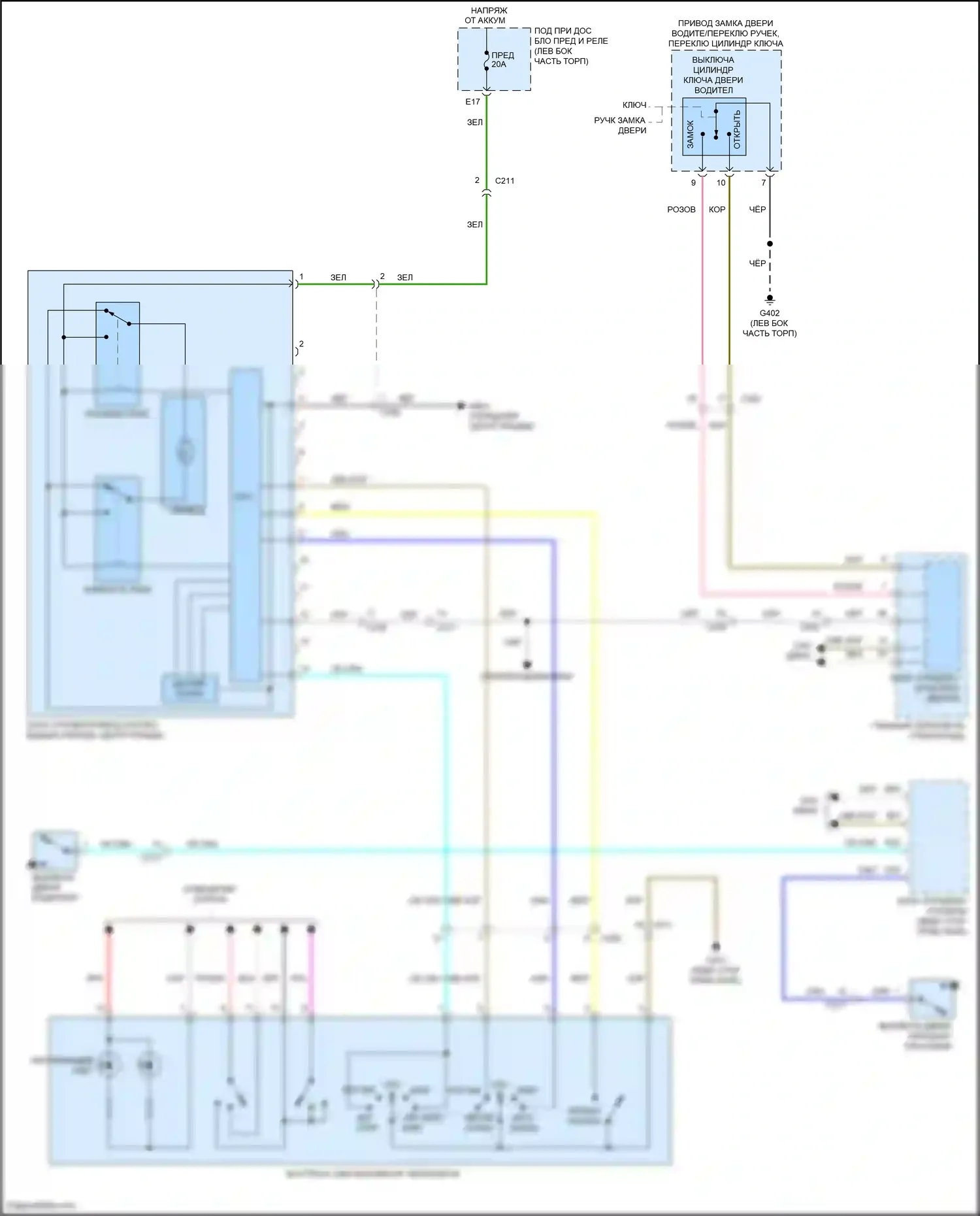 Odyssey Honda V рестайлинг 2 (2020-2024): Электросхема складной крыши/люка 