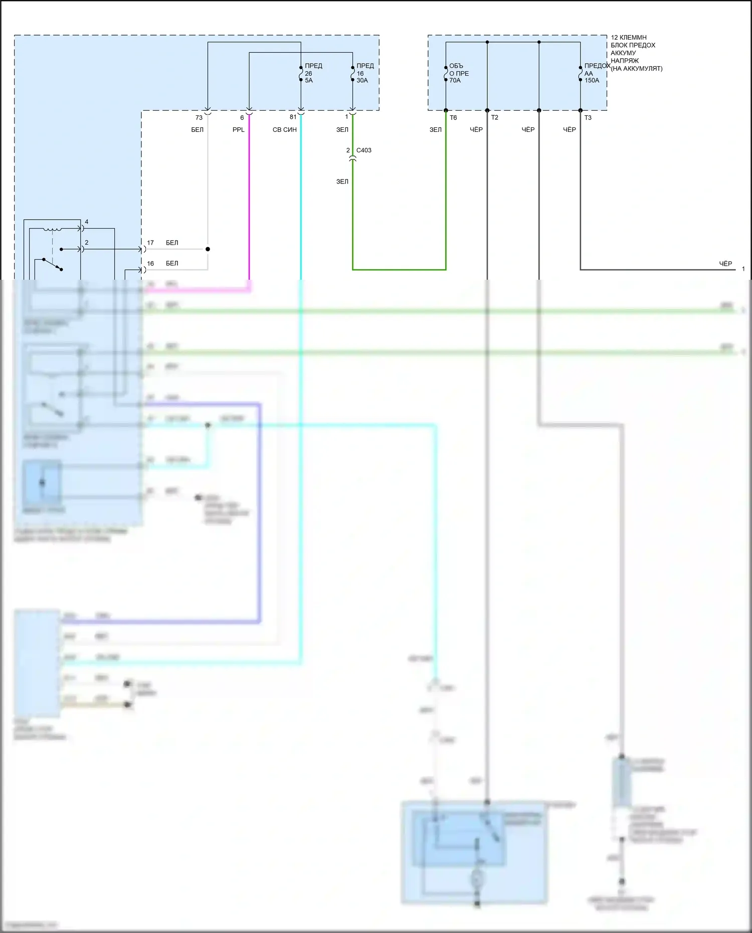 Odyssey Honda V рестайлинг 2 (2020-2024): Электросхема стартера (1 из 2) 