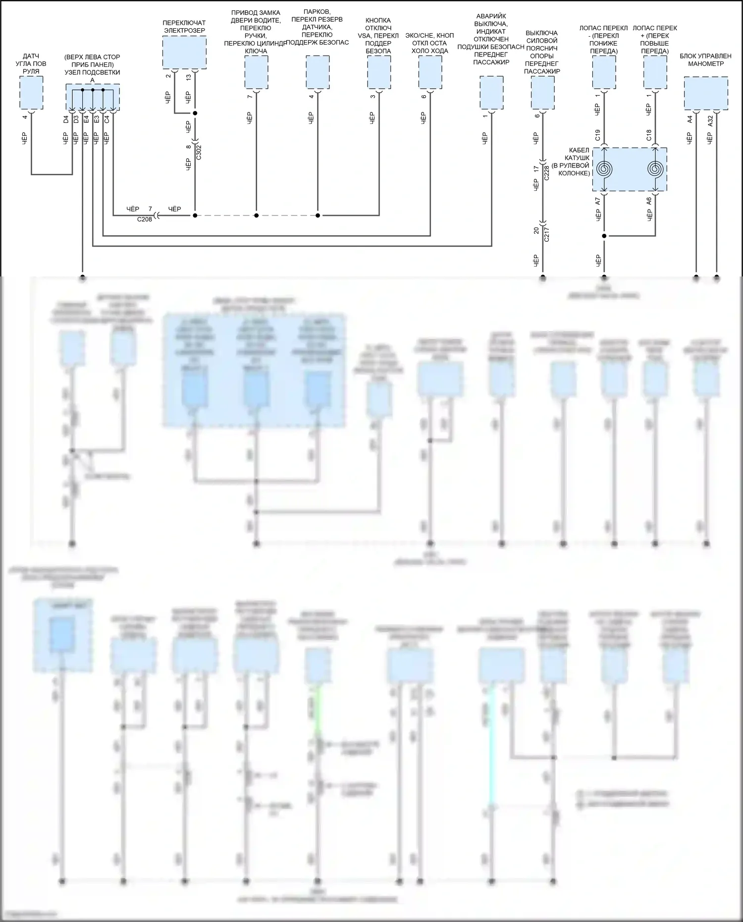 Odyssey Honda V рестайлинг 2 (2020-2024): Электросхема разводки массы (4 из 6) 