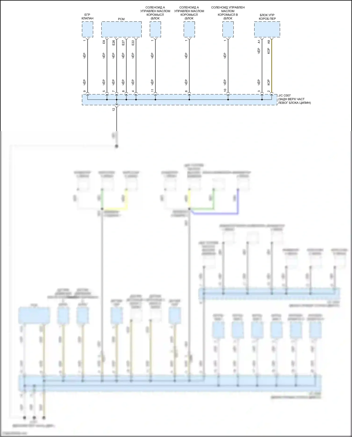 Odyssey Honda V рестайлинг 2 (2020-2024): Электросхема разводки массы (6 из 6) 