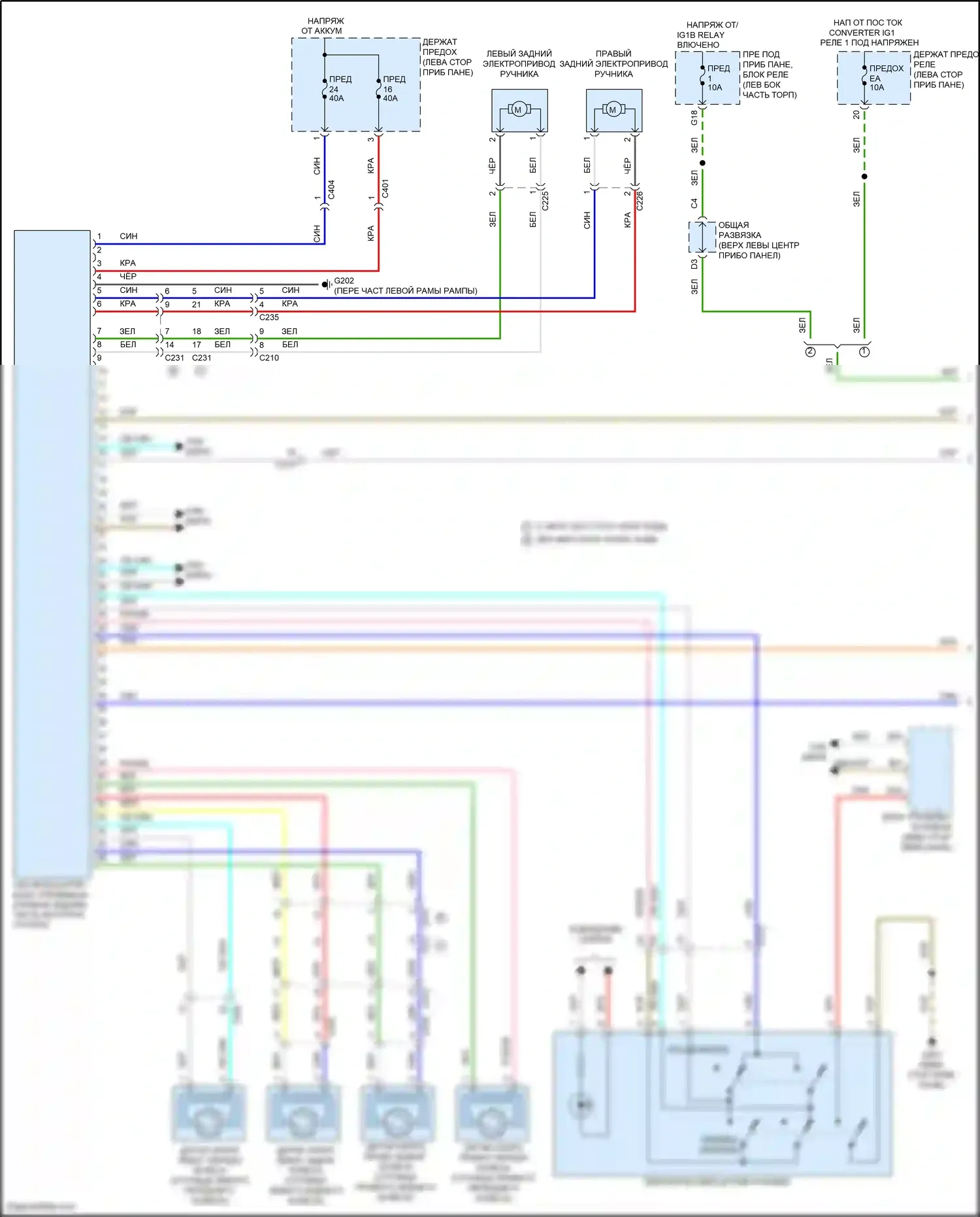 Odyssey Honda V рестайлинг (2017-2020): Антиблокировочная система abs электросхема (1 из 2) 