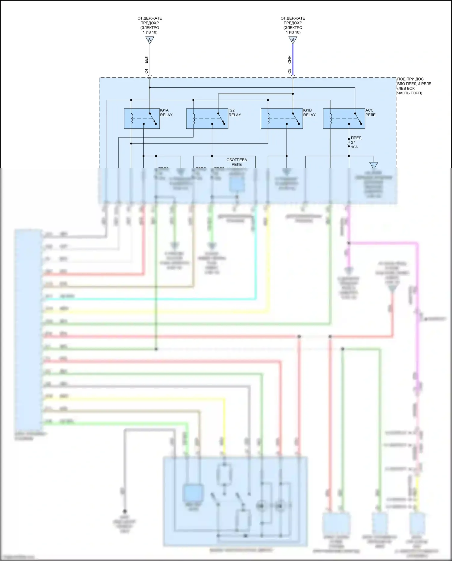 Odyssey Honda V рестайлинг (2017-2020): Электросхема блока предохранителей реле (7 из 10) 