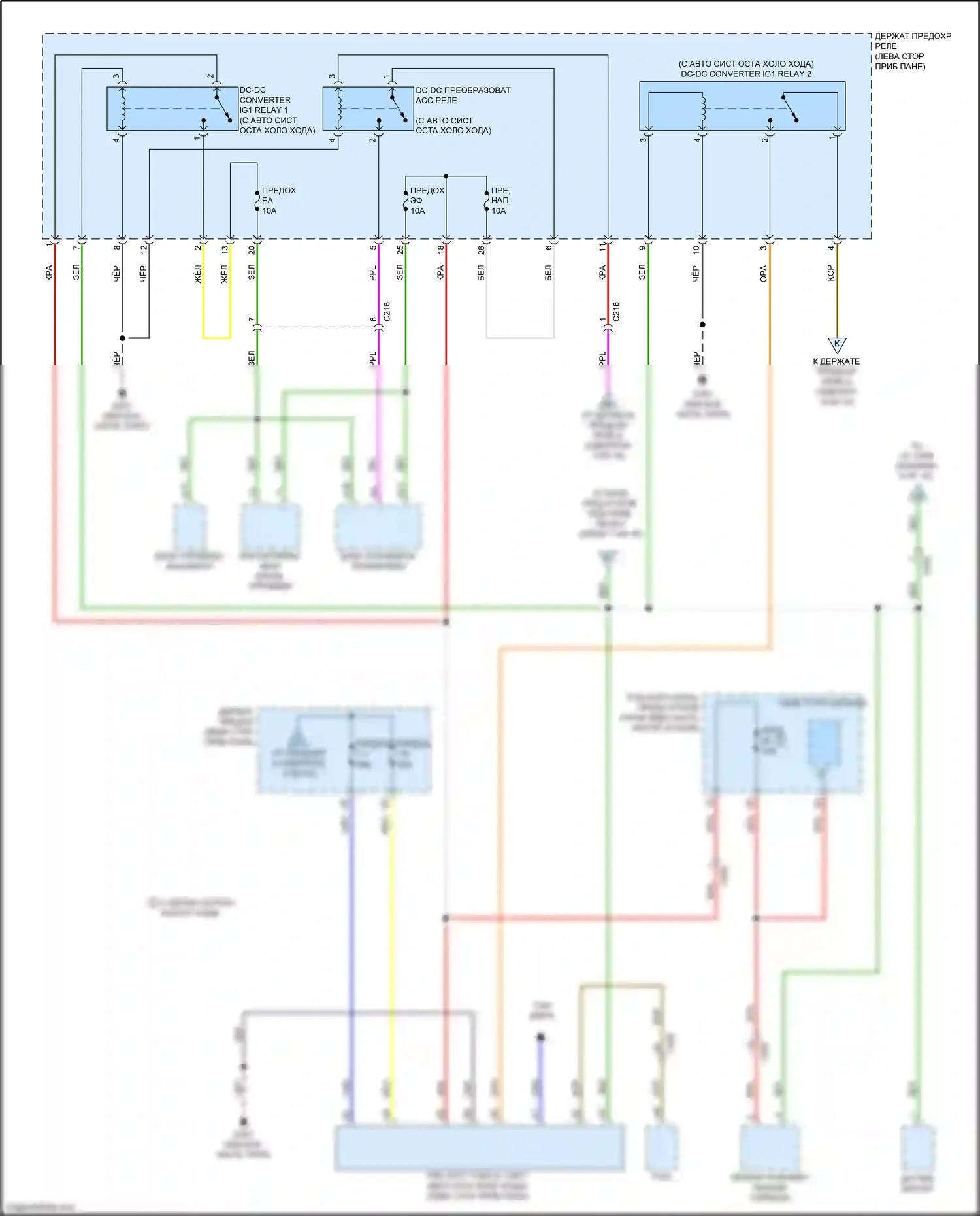Odyssey Honda V рестайлинг (2017-2020): Электросхема блока предохранителей реле (8 из 10) 