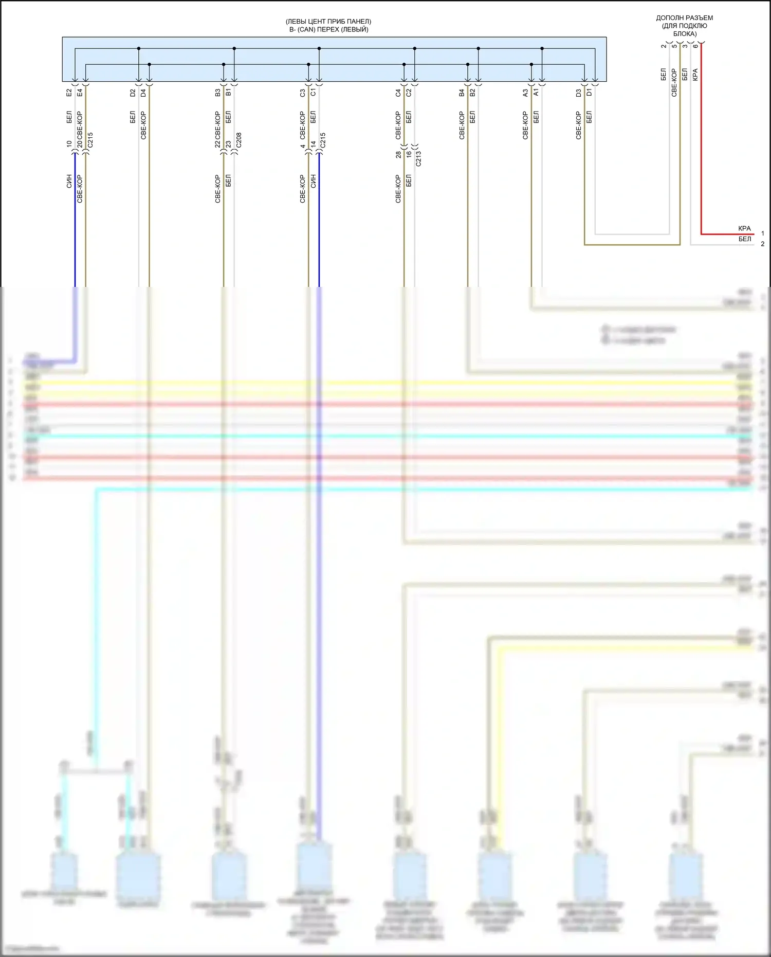 Odyssey Honda V рестайлинг (2017-2020): Can шина электросхема (2 из 5) 