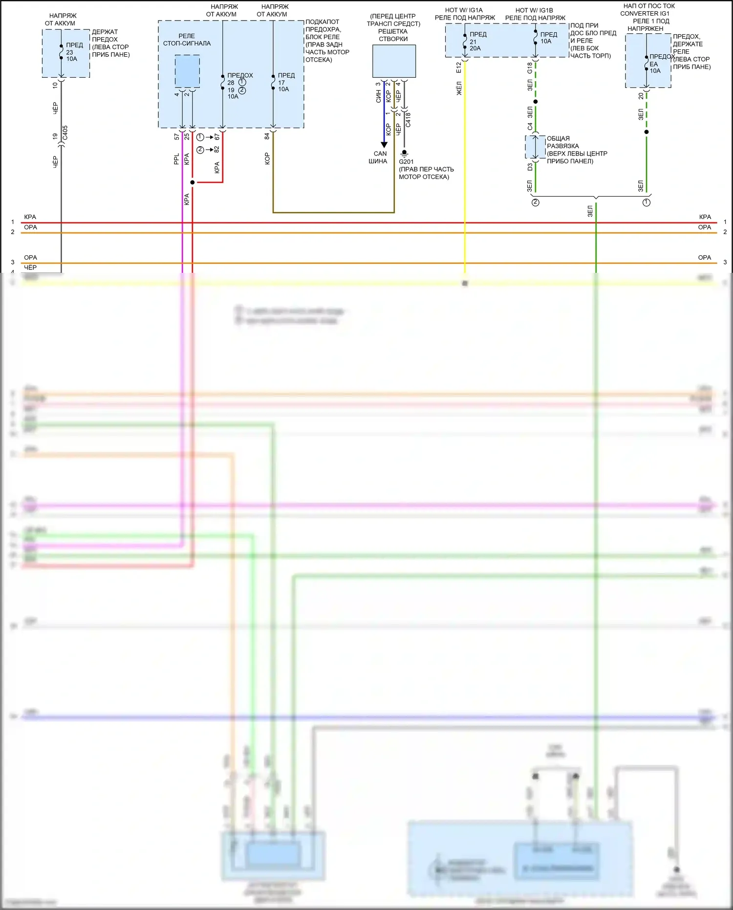 Odyssey Honda V рестайлинг (2017-2020): Электросхема двигателя 3.5l (2 из 8) 