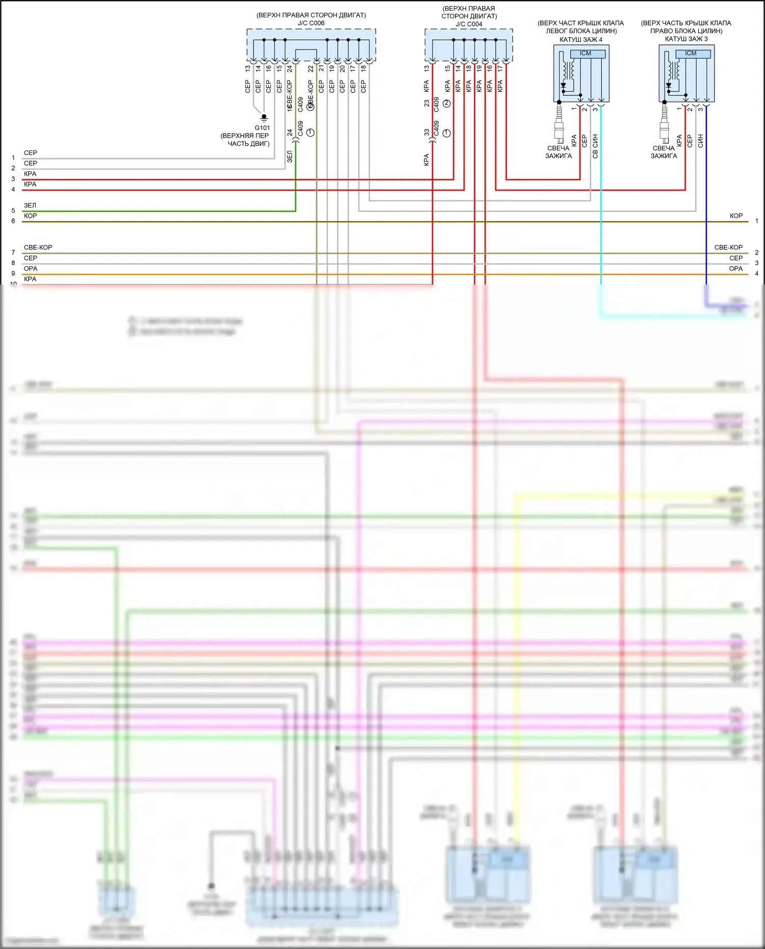Odyssey Honda V рестайлинг (2017-2020): Электросхема двигателя 3.5l (6 из 8) 