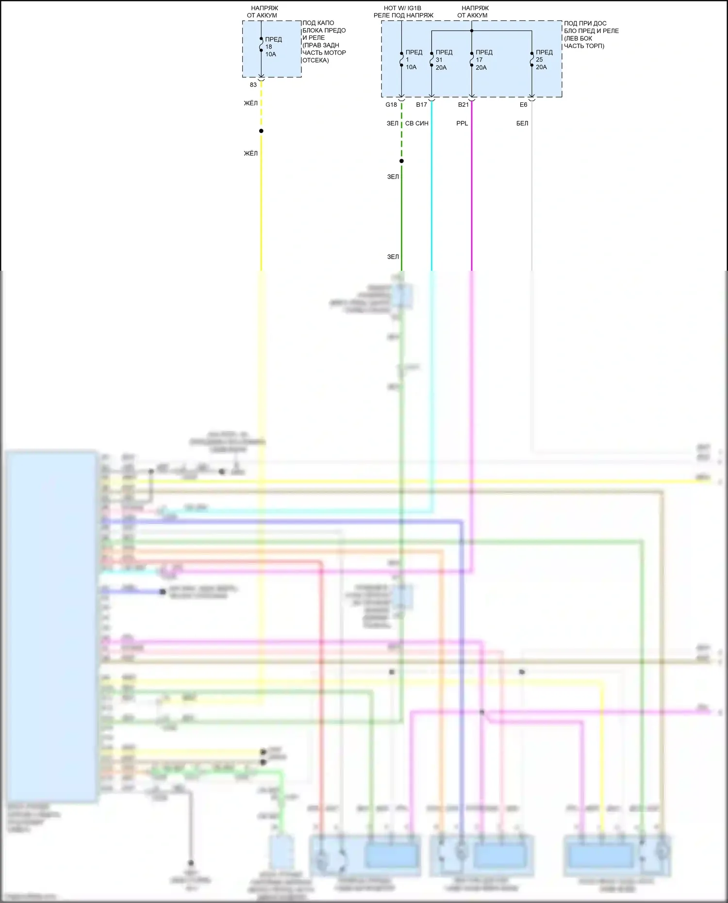 Odyssey Honda V рестайлинг (2017-2020): Электросхема сиденья памяти (1 из 2) 