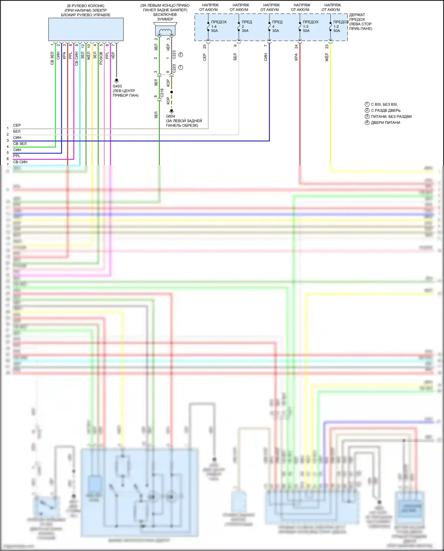 Odyssey Honda V рестайлинг (2017-2020): Сигнализации электросхема (3 из 6) 