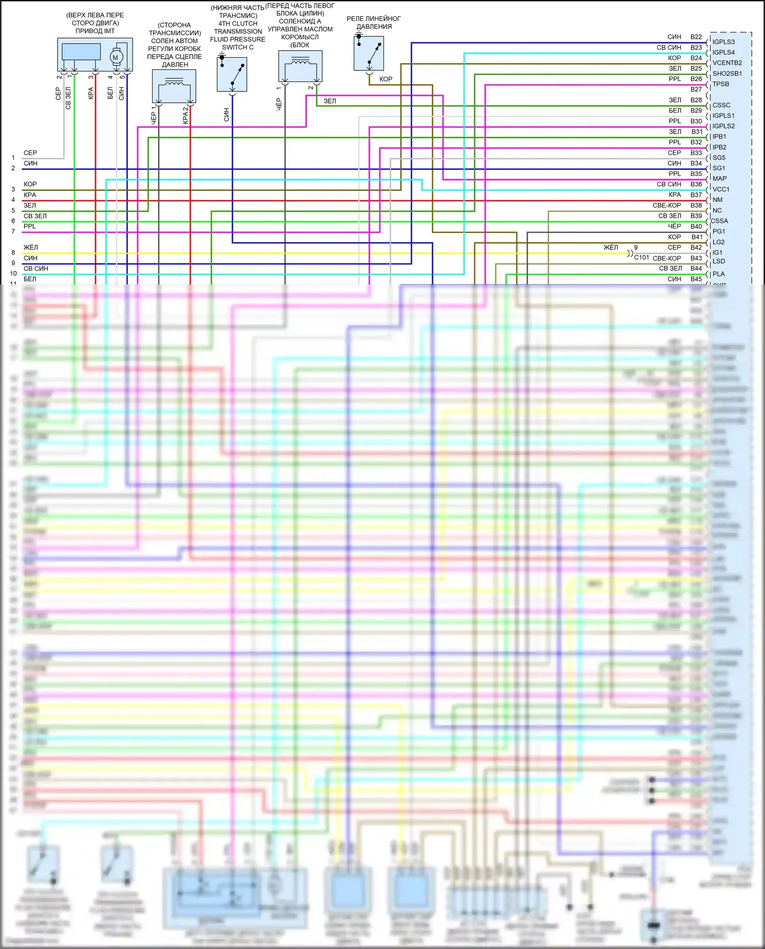 Odyssey Honda V (2013-2017): Электросхема двигателя 3.5l (7 из 7) 