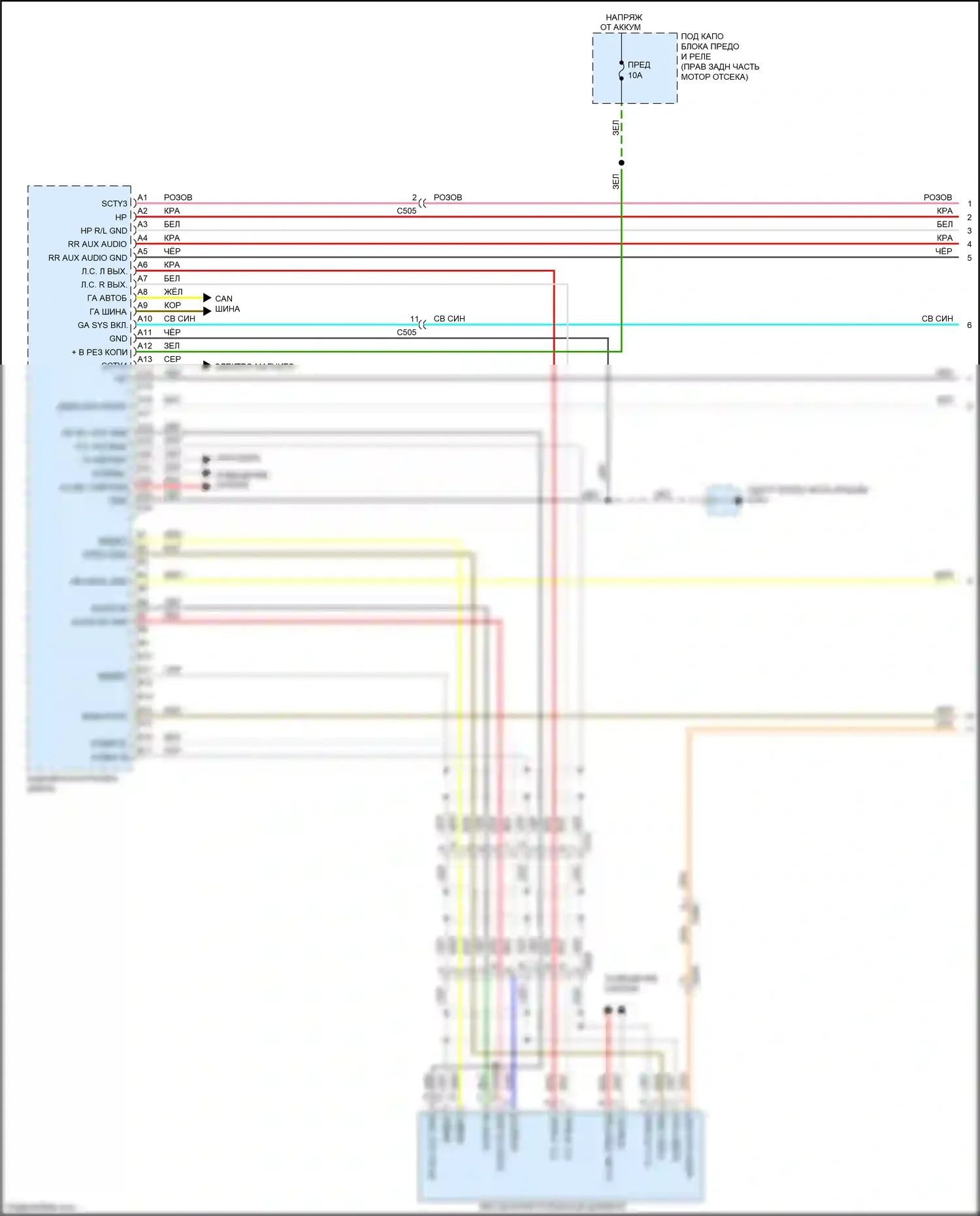 Odyssey Honda V (2013-2017): Заднее сиденье мультимедии электросхема, с навигацией и разрешением (1 из 3) 