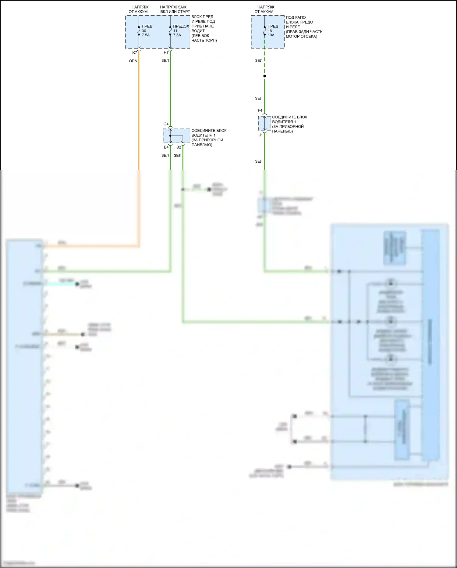 Odyssey Honda V (2013-2017): Электросхема контроля давления в шинах 