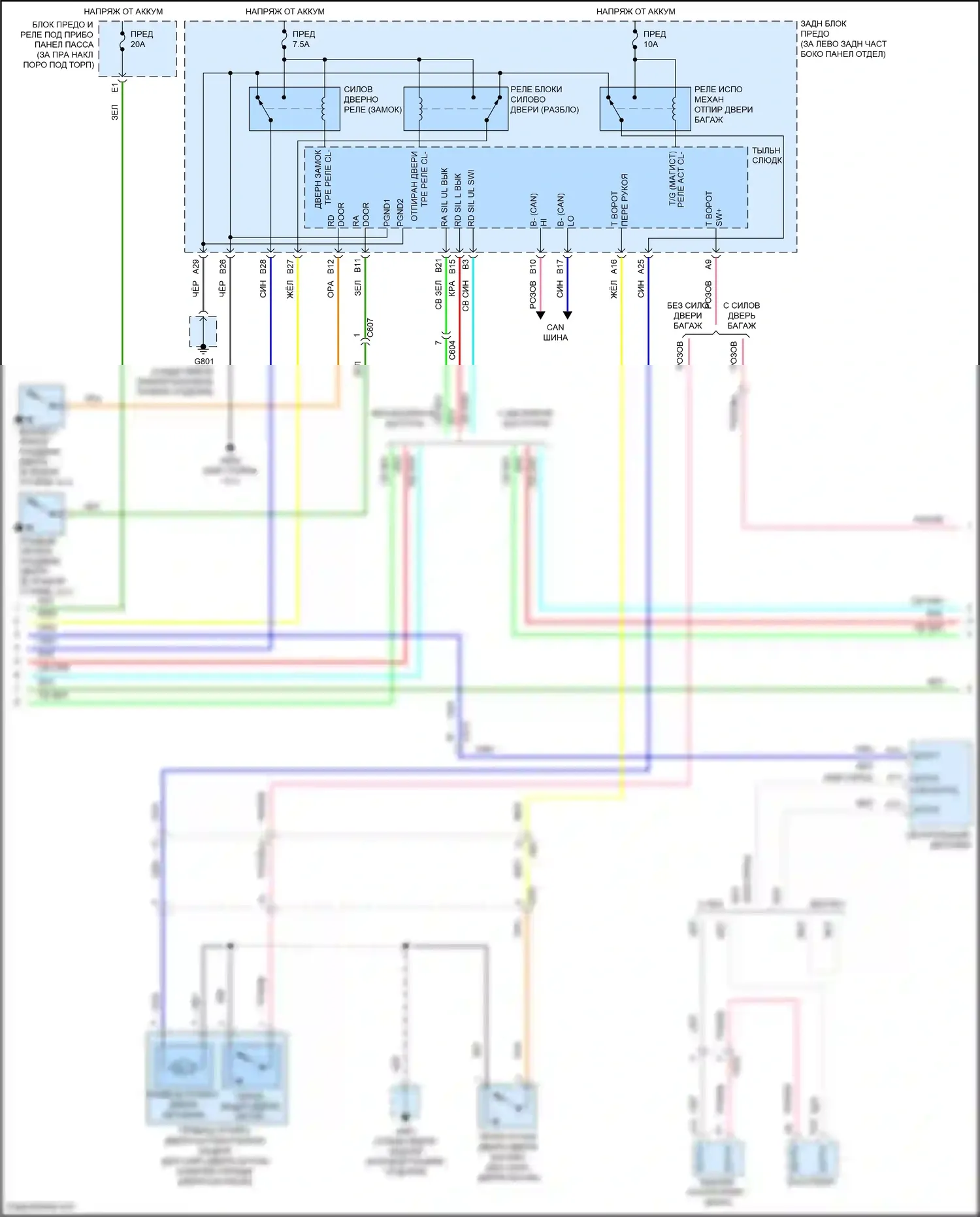 Odyssey Honda V (2013-2017): Электросхема защиты от взлома (3 из 8) 