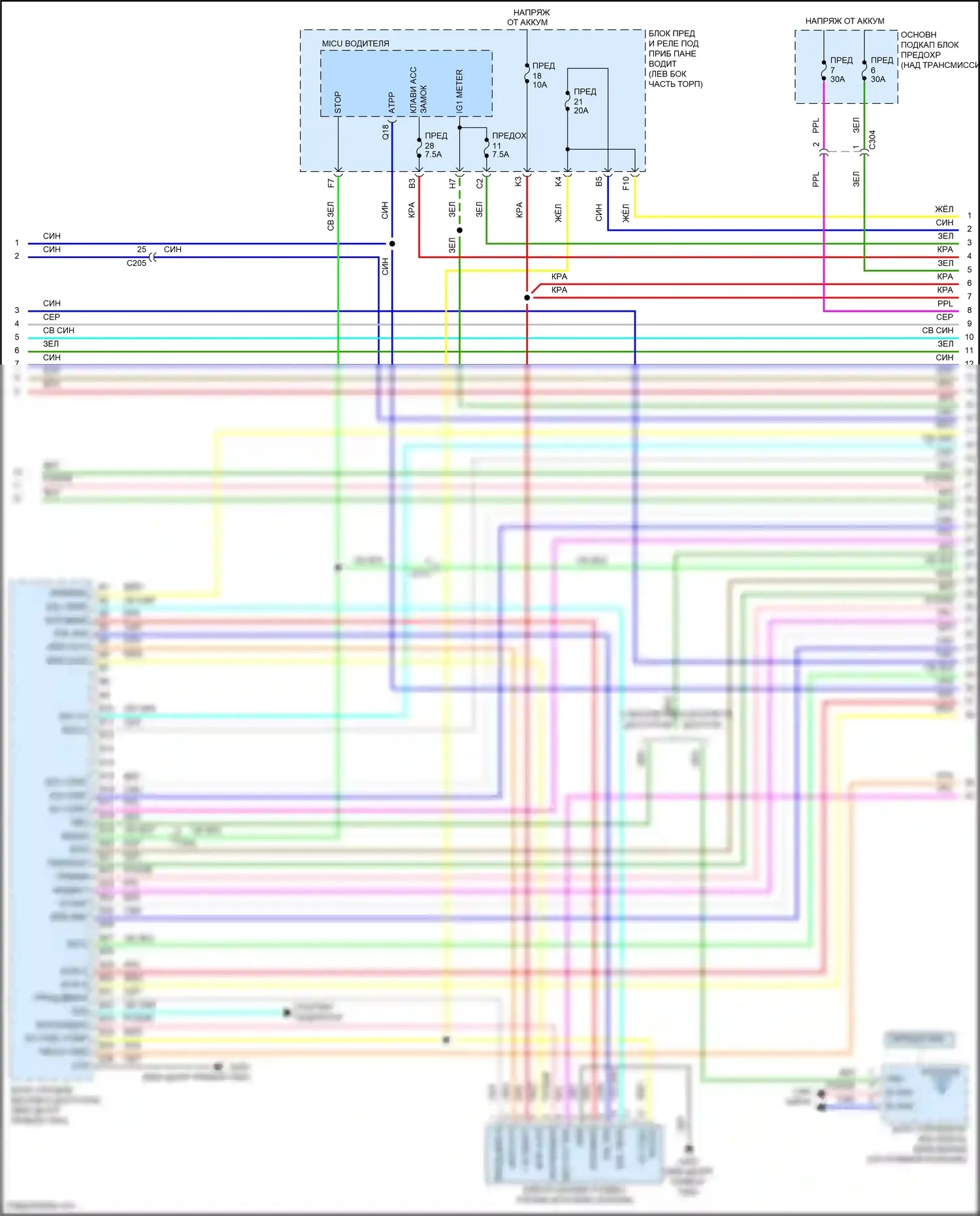 Odyssey Honda V (2013-2017): Электросхема защиты от взлома (5 из 8) 