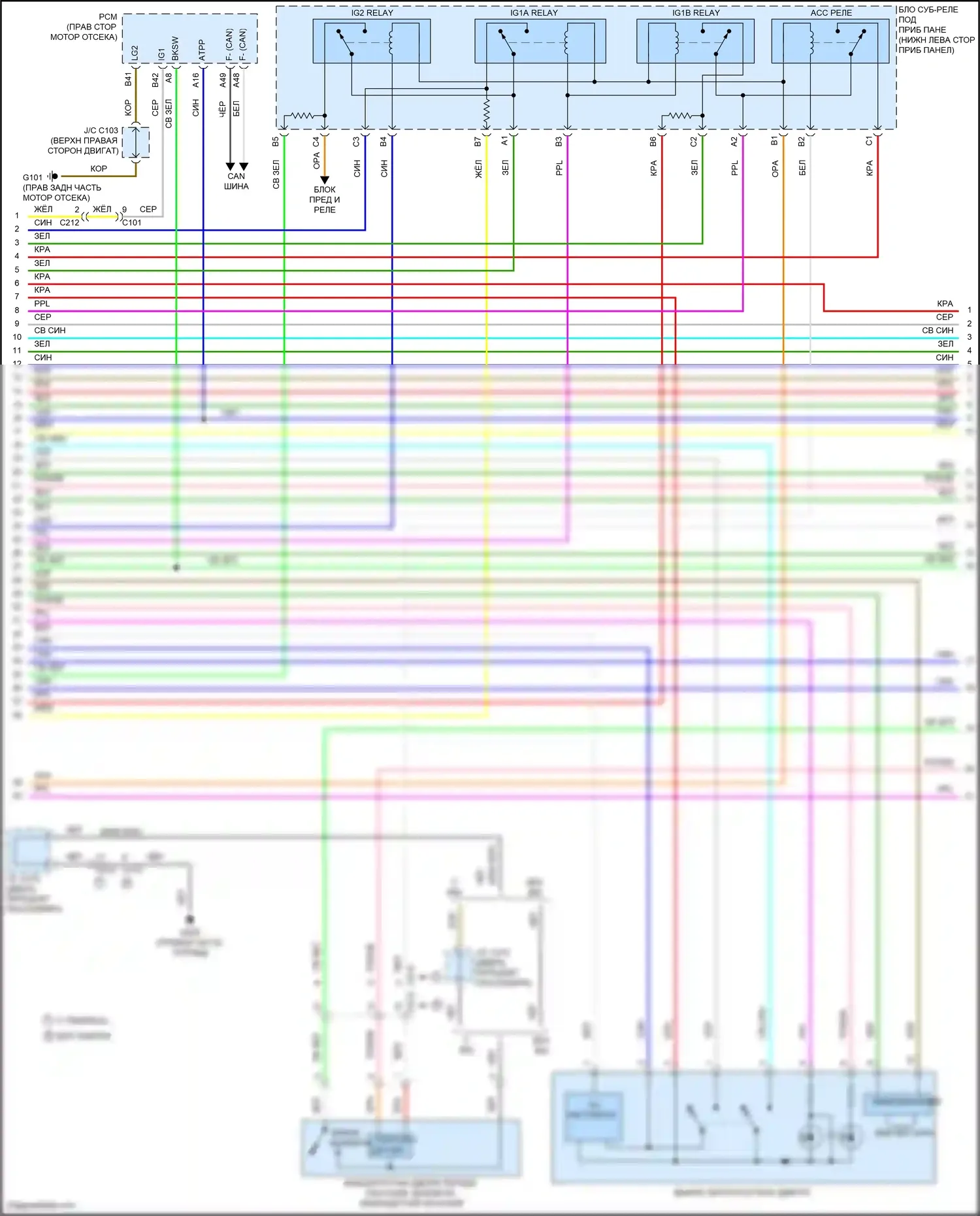 Odyssey Honda V (2013-2017): Электросхема защиты от взлома (6 из 8) 