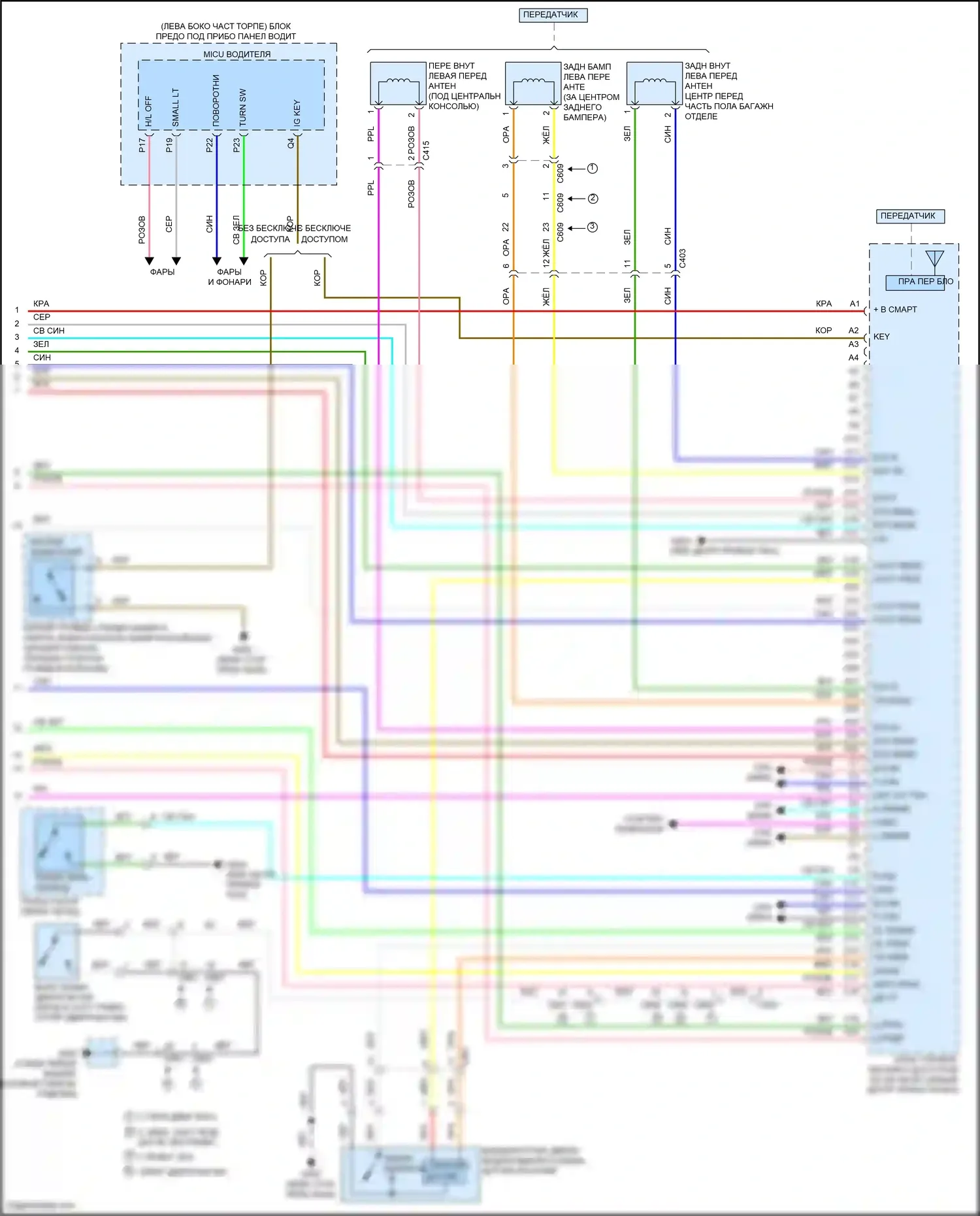 Odyssey Honda V (2013-2017): Электросхема центрального замка (8 из 8) 