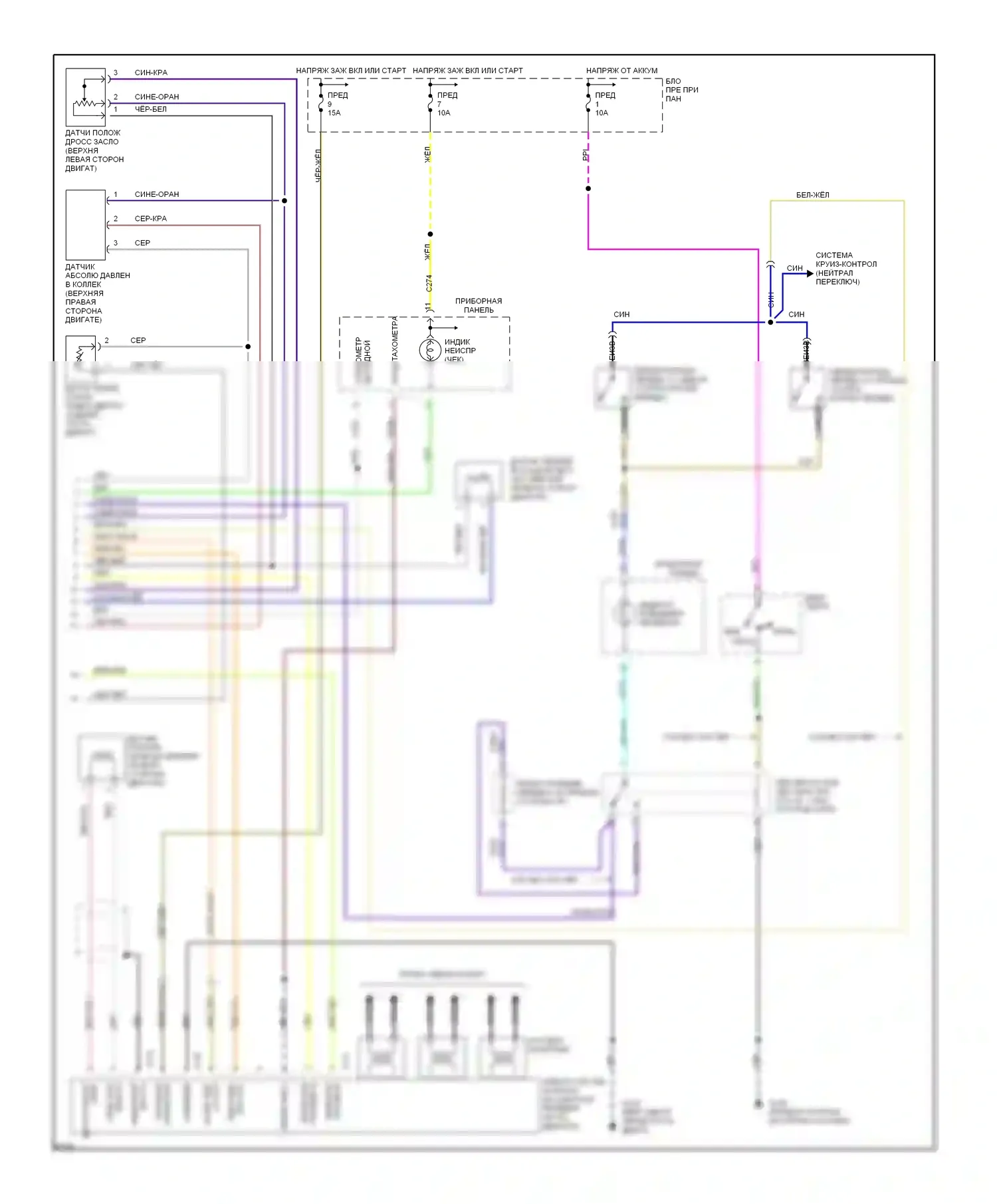 Passport Honda I (1993-1997): Электросхема двигателя 3.2ls (3 из 3) 
