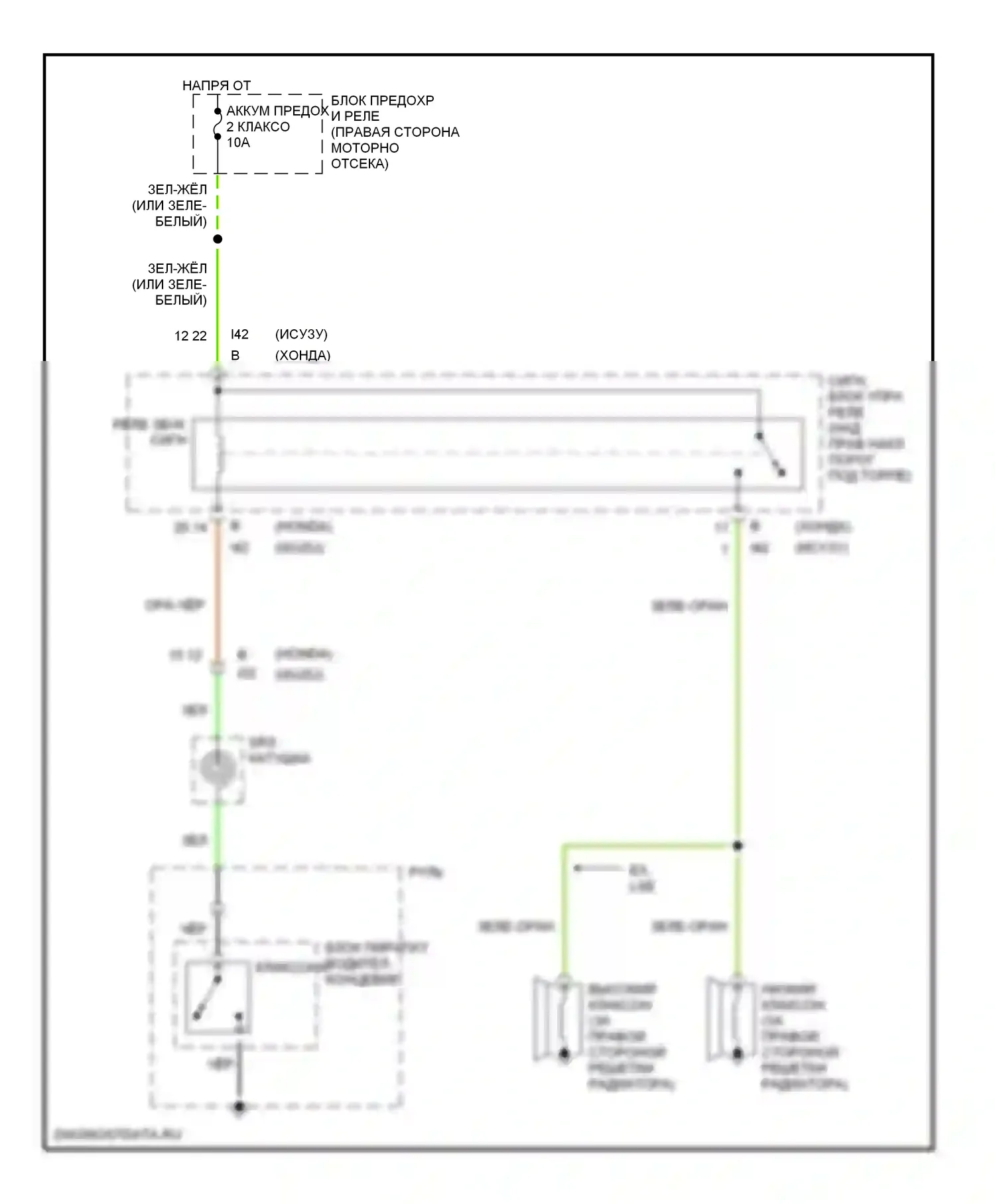 Passport Honda II (1997-2002): Электросхема клаксона 