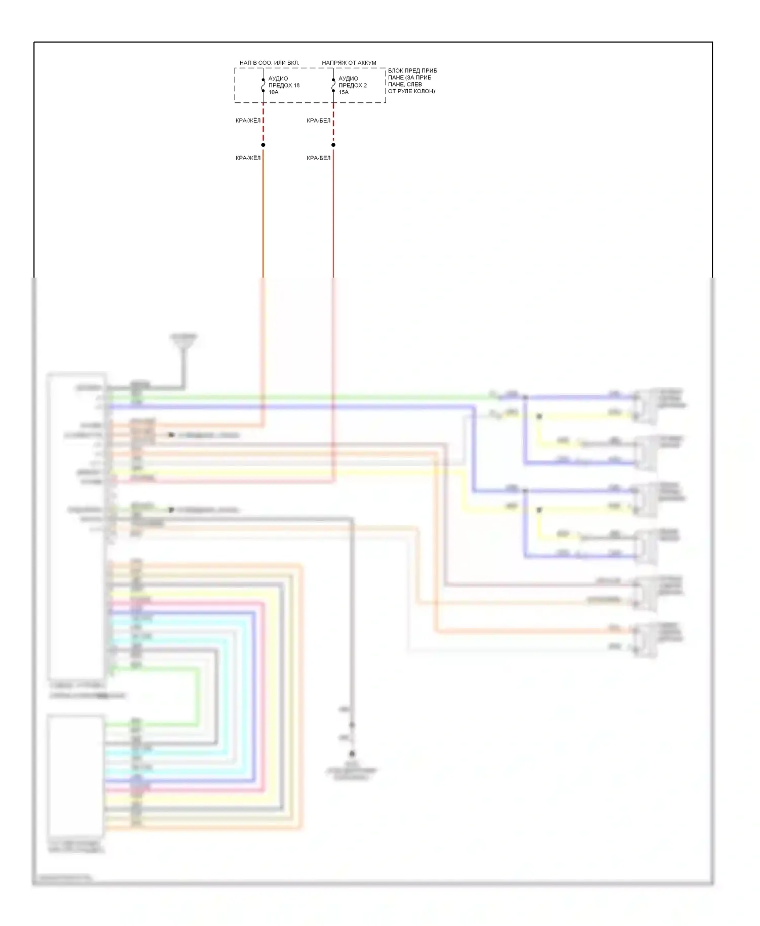 Passport Honda II (1997-2002): Магнитола электросхем 