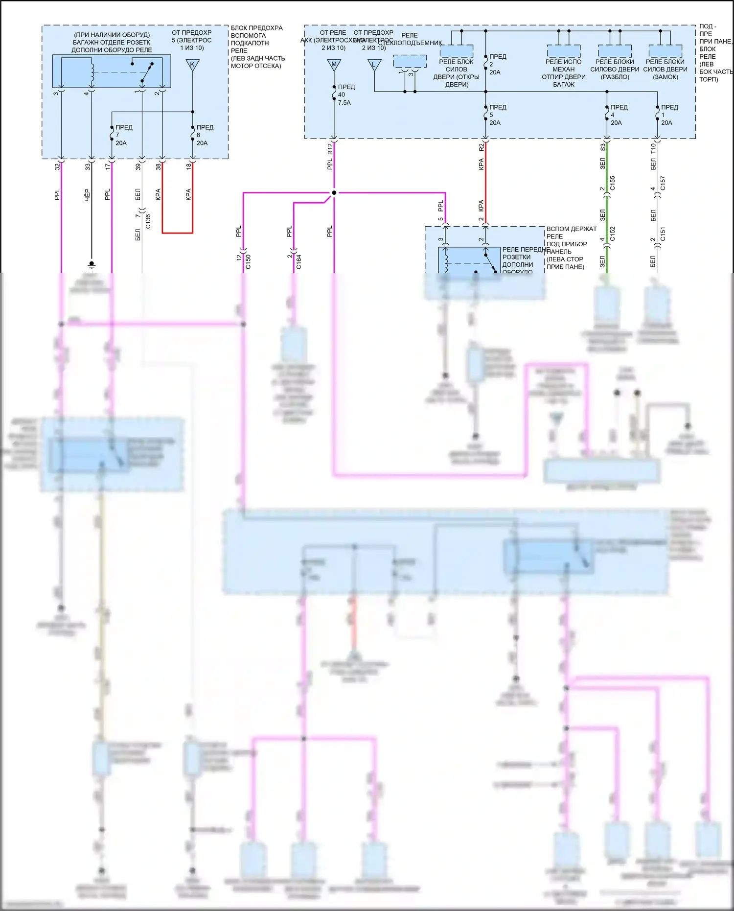 Passport Honda III рестайлинг (2021-2024): Электросхема блока предохранителей реле (5 из 10) 