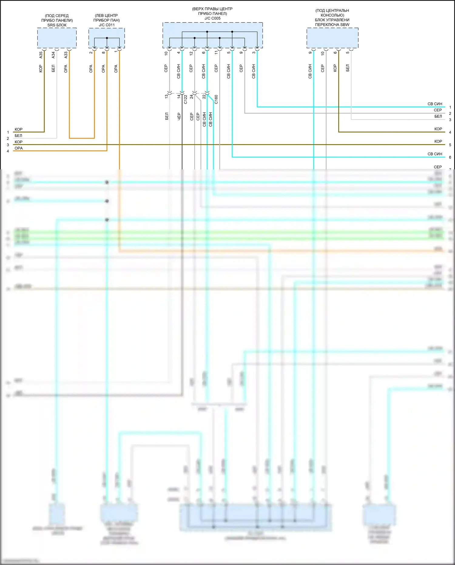 Passport Honda III рестайлинг (2021-2024): Can шина электросхема (4 из 5) 