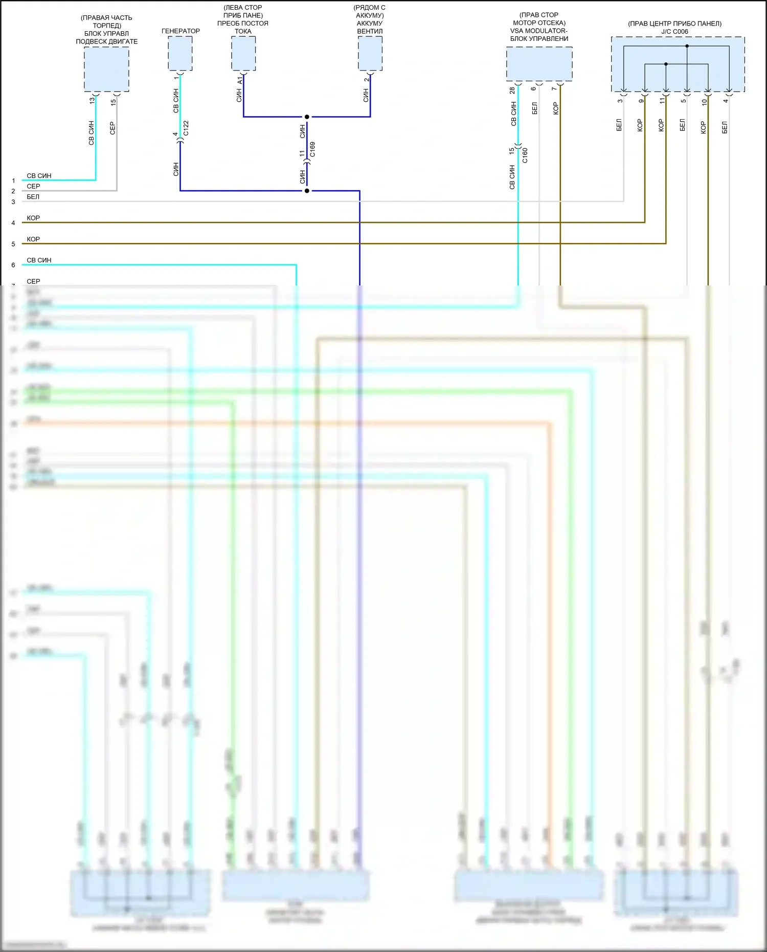 Passport Honda III рестайлинг (2021-2024): Can шина электросхема (5 из 5) 