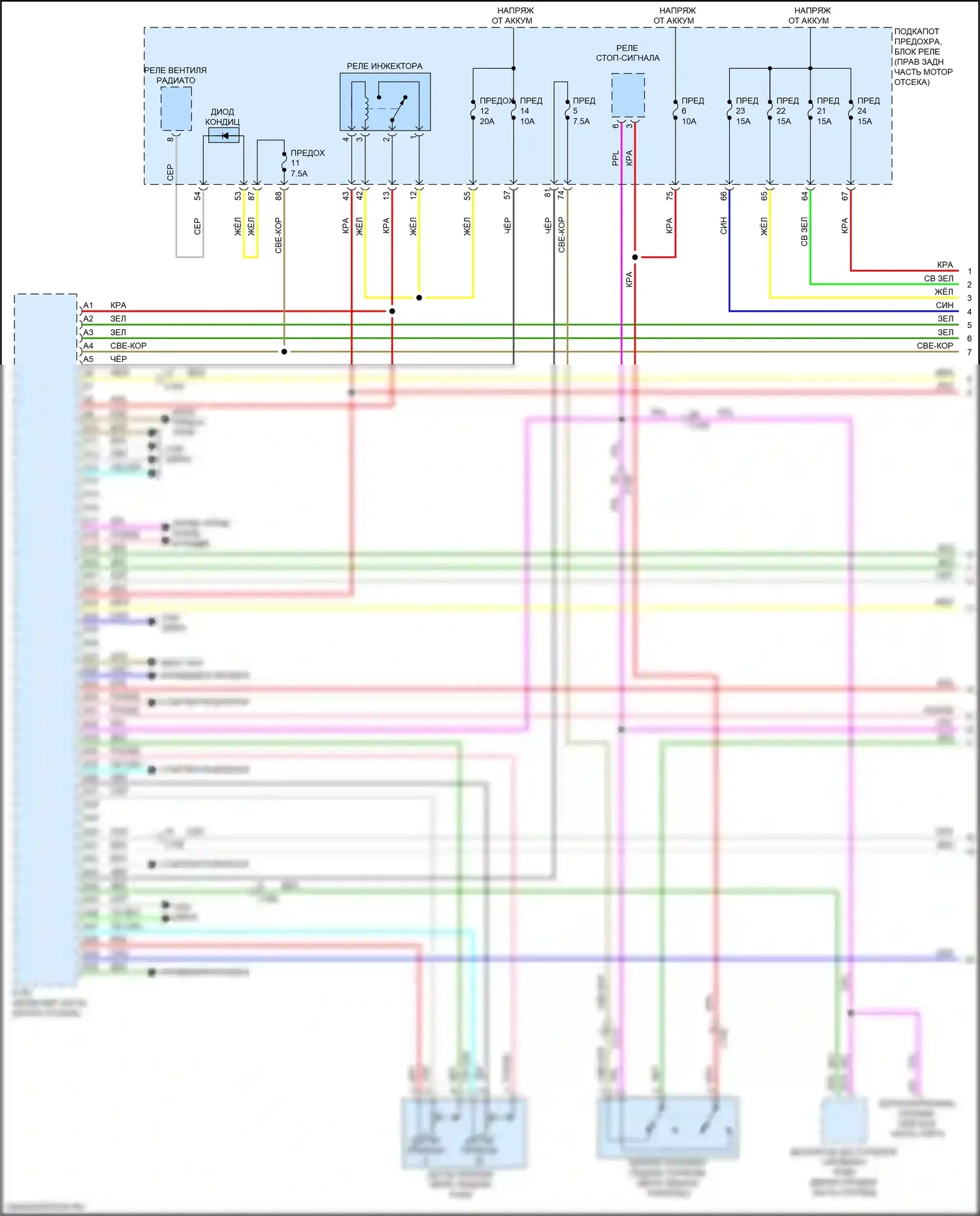 Passport Honda III рестайлинг (2021-2024): Электросхема двигателя 3.5l (1 из 8) 