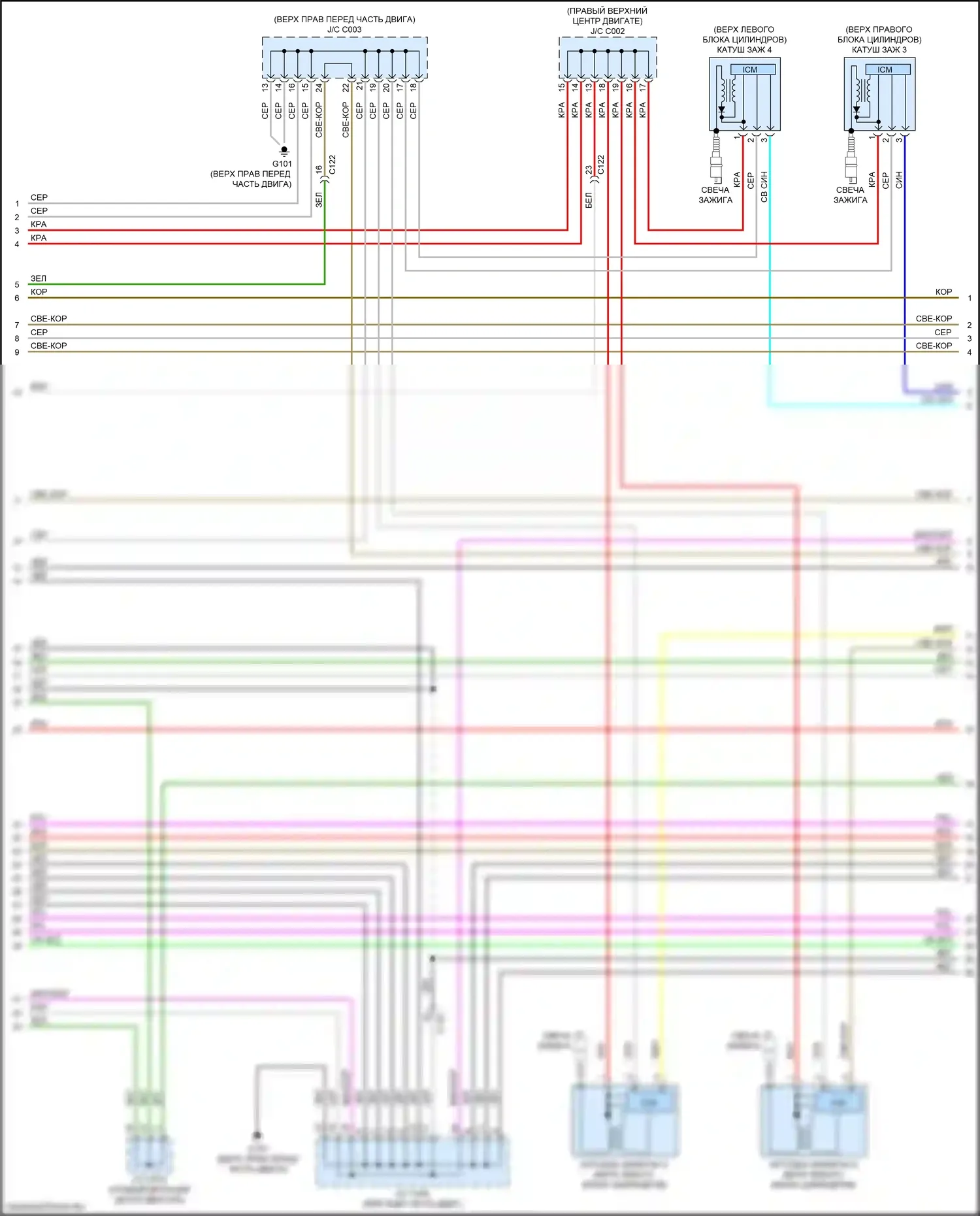 Passport Honda III рестайлинг (2021-2024): Электросхема двигателя 3.5l (6 из 8) 