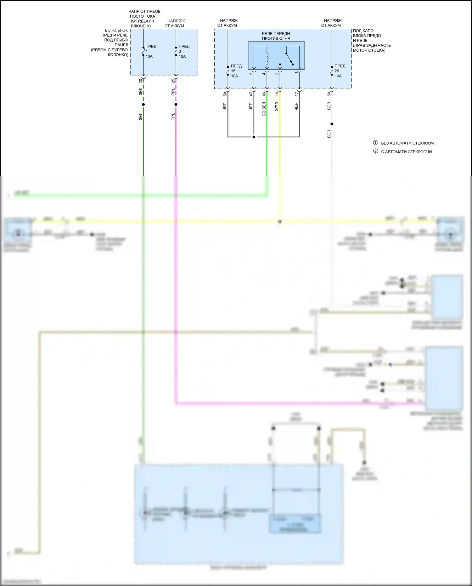 Passport Honda III рестайлинг (2021-2024): Электросхема фар (2 из 2) 
