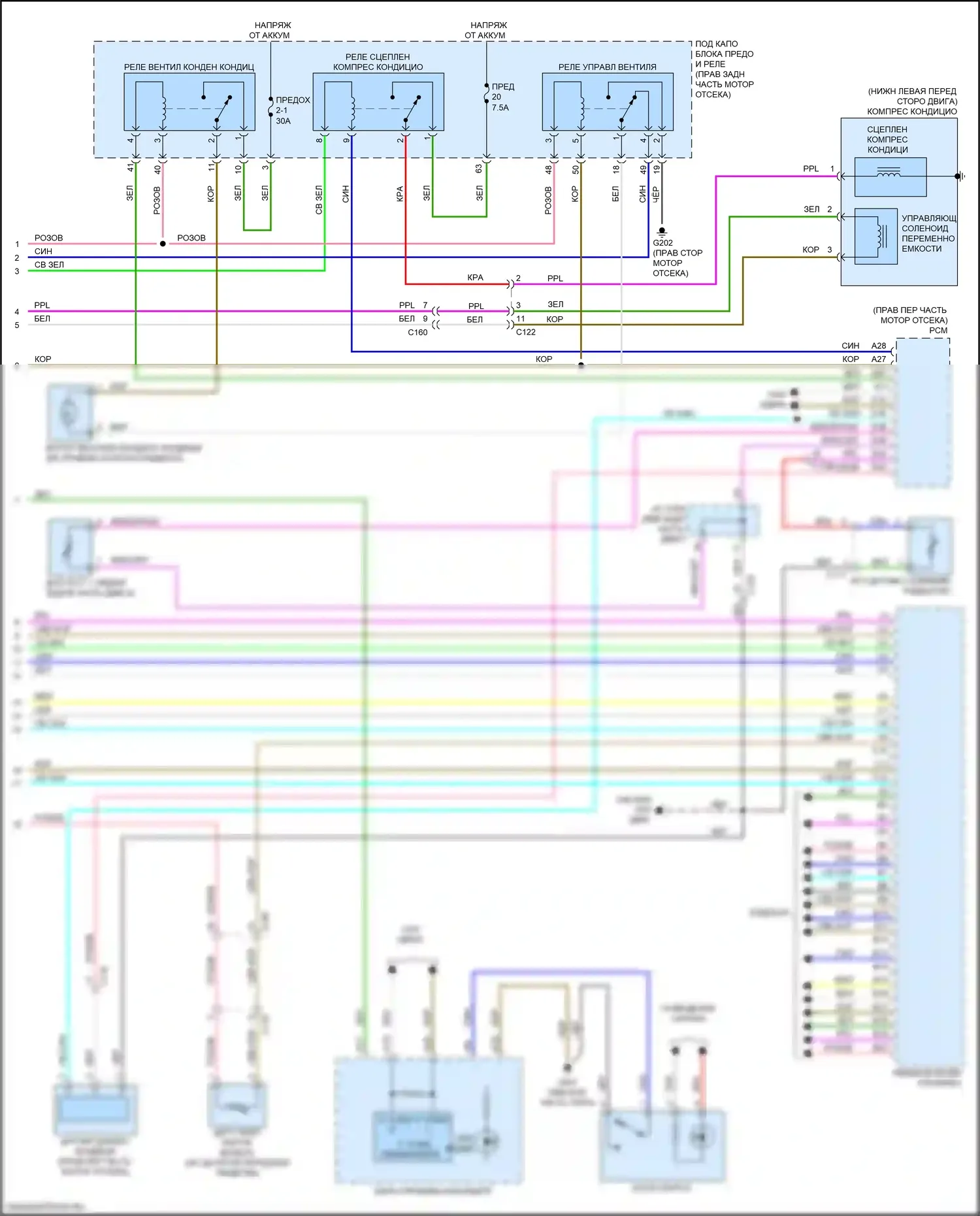 Passport Honda III рестайлинг (2021-2024): Электросхема климат контроля (3 из 3) 