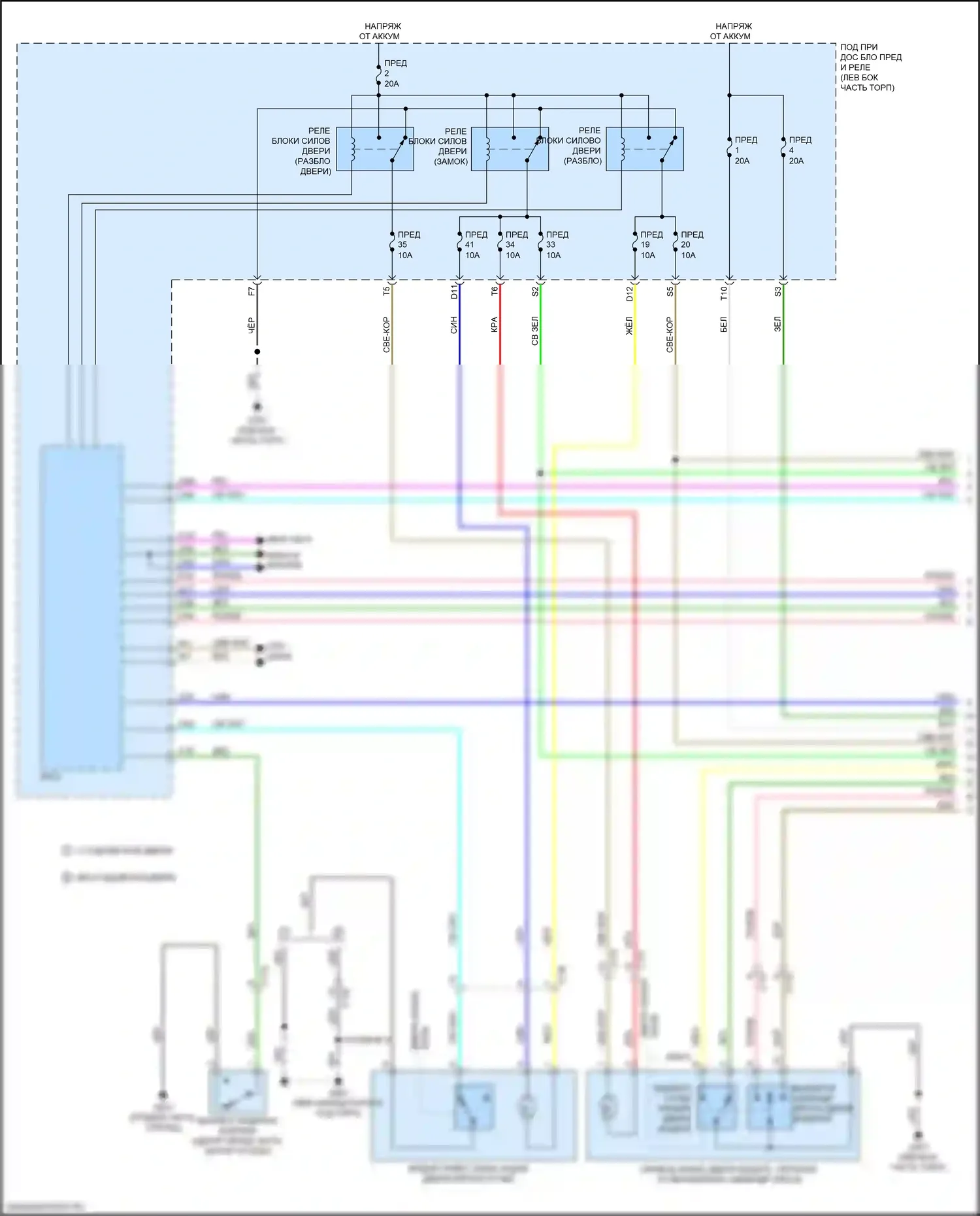 Passport Honda III рестайлинг (2021-2024): Сигнализации электросхема (1 из 7) 