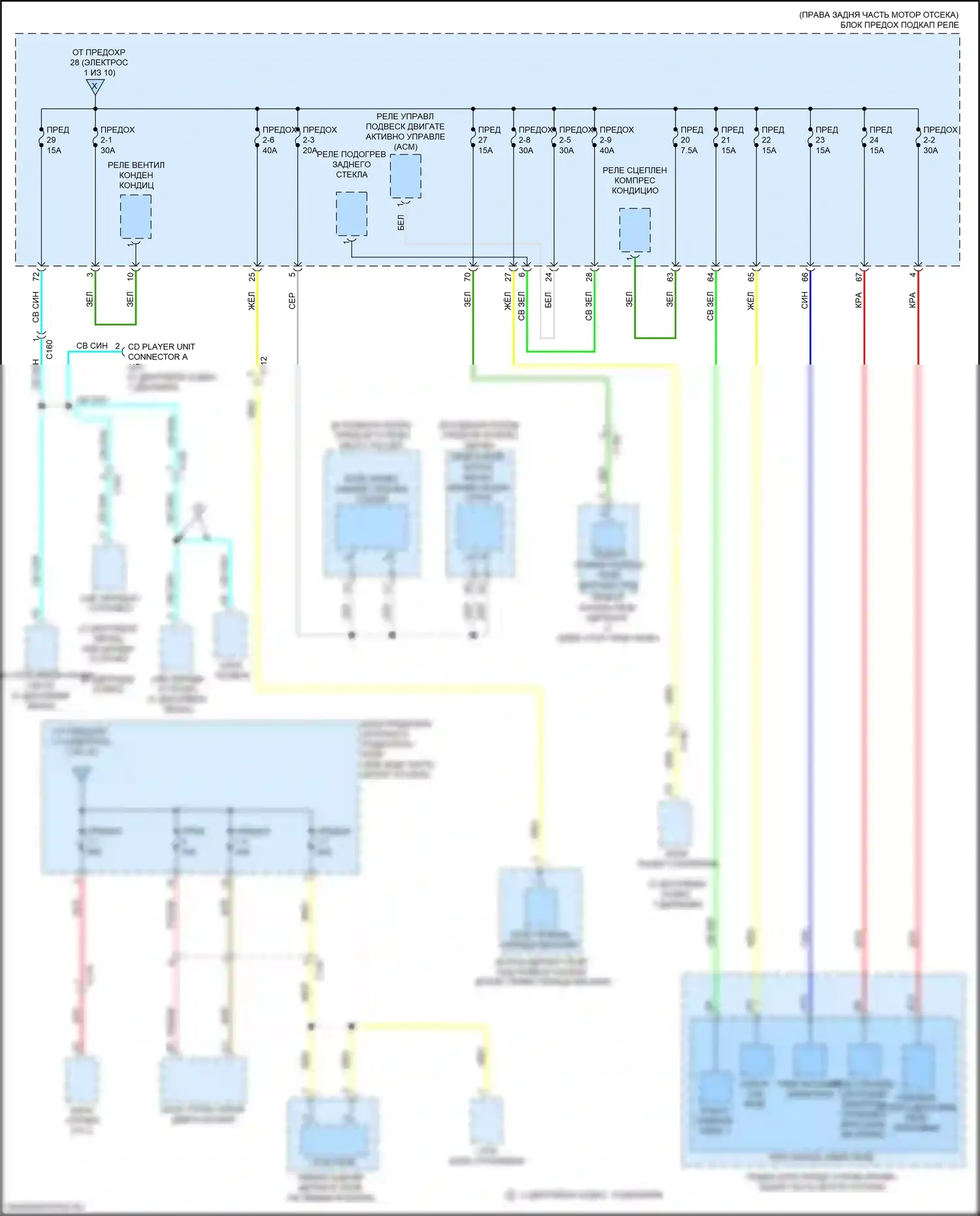 Passport Honda III (2019-2021): Электросхема блока предохранителей реле (9 из 10) 