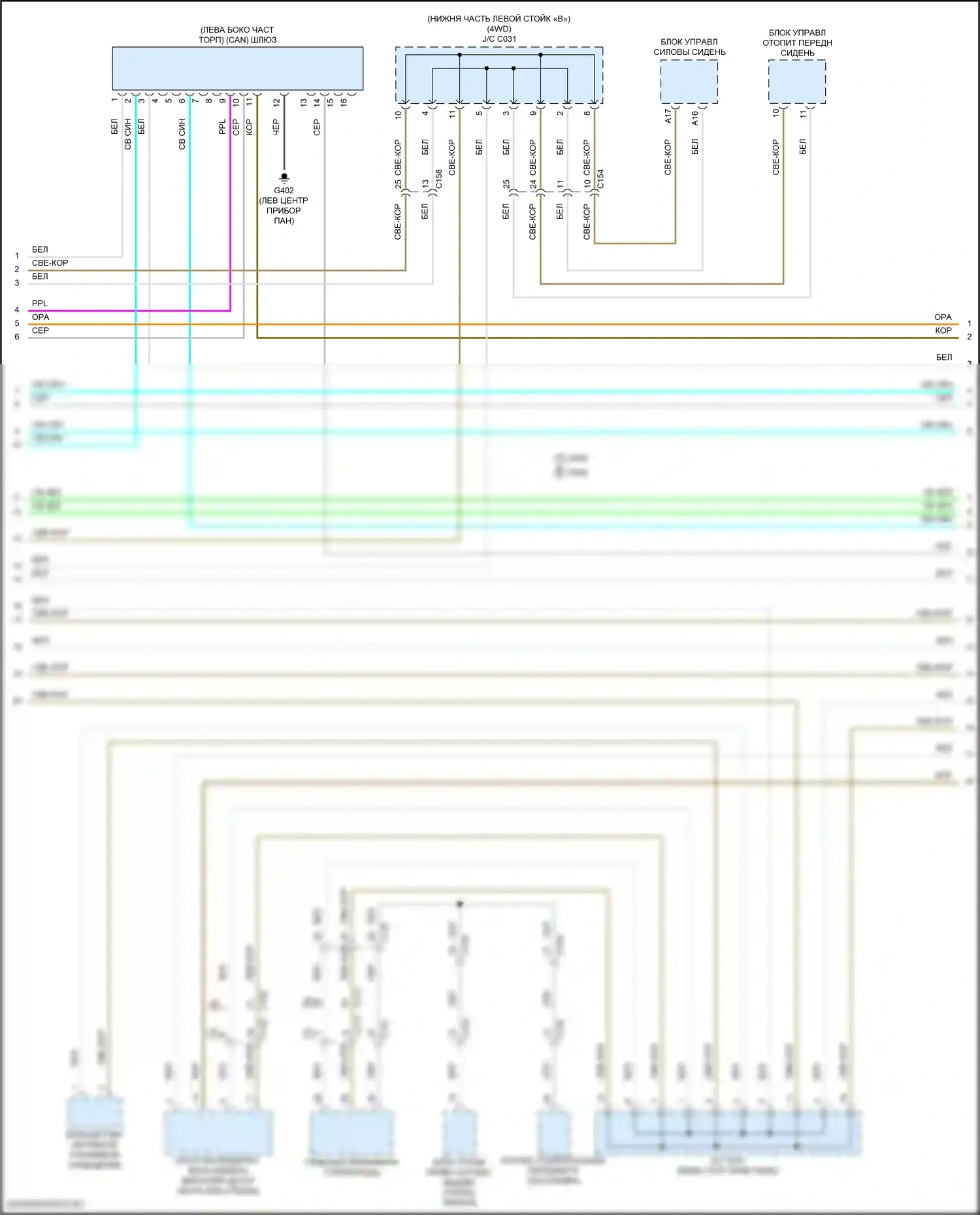 Passport Honda III (2019-2021): Can шина электросхема (2 из 5) 