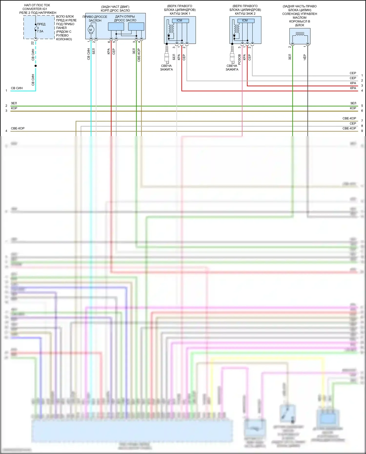 Passport Honda III (2019-2021): Электросхема двигателя 3.5l (5 из 8) 