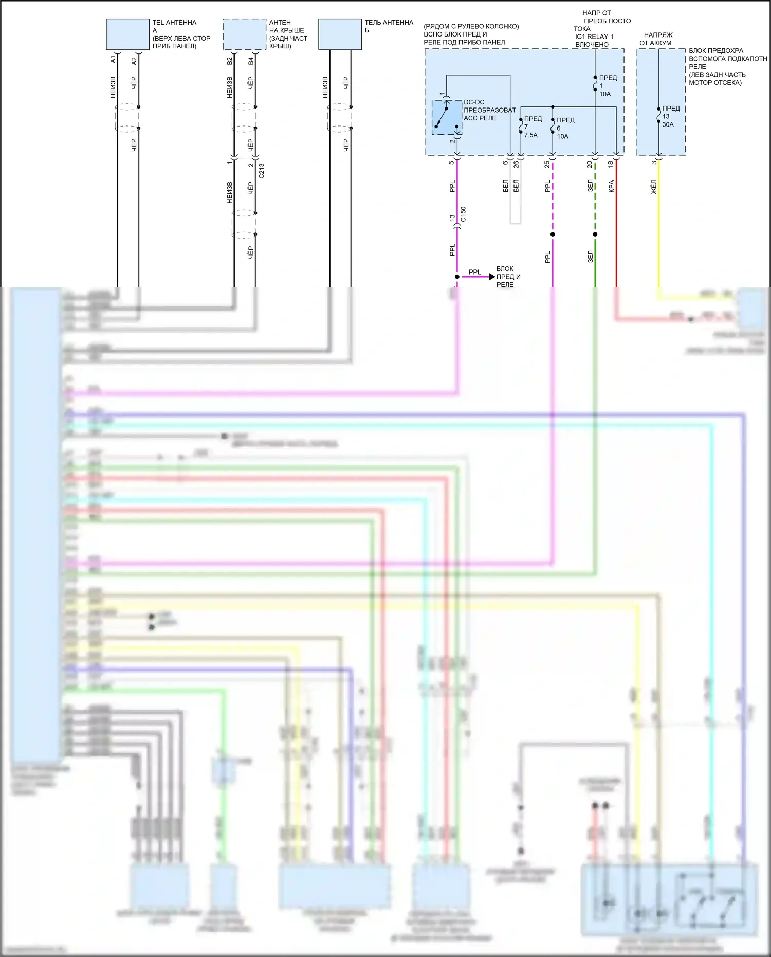 Passport Honda III (2019-2021): Электросхема телематики 