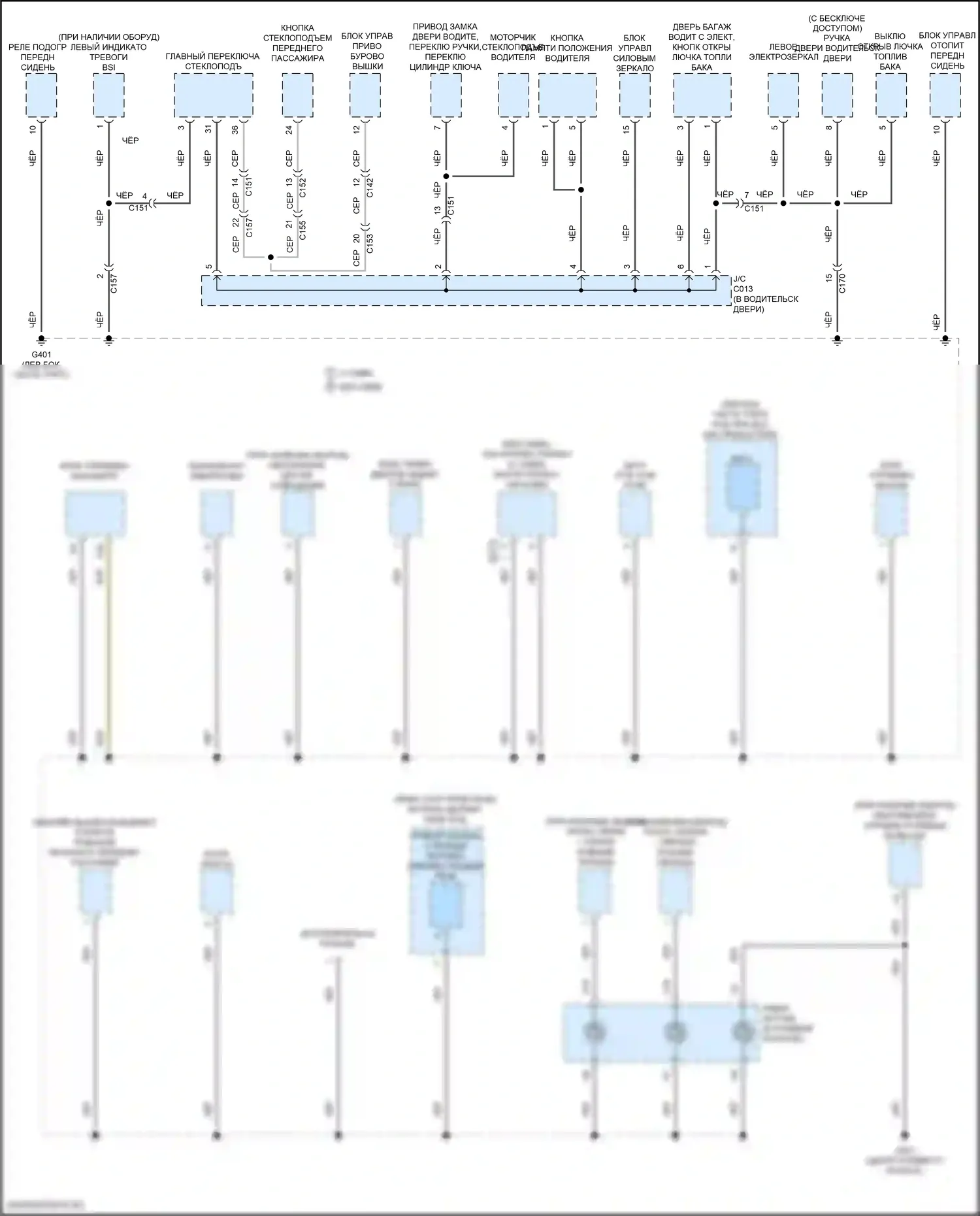 Passport Honda III (2019-2021): Электросхема разводки массы (4 из 8) 