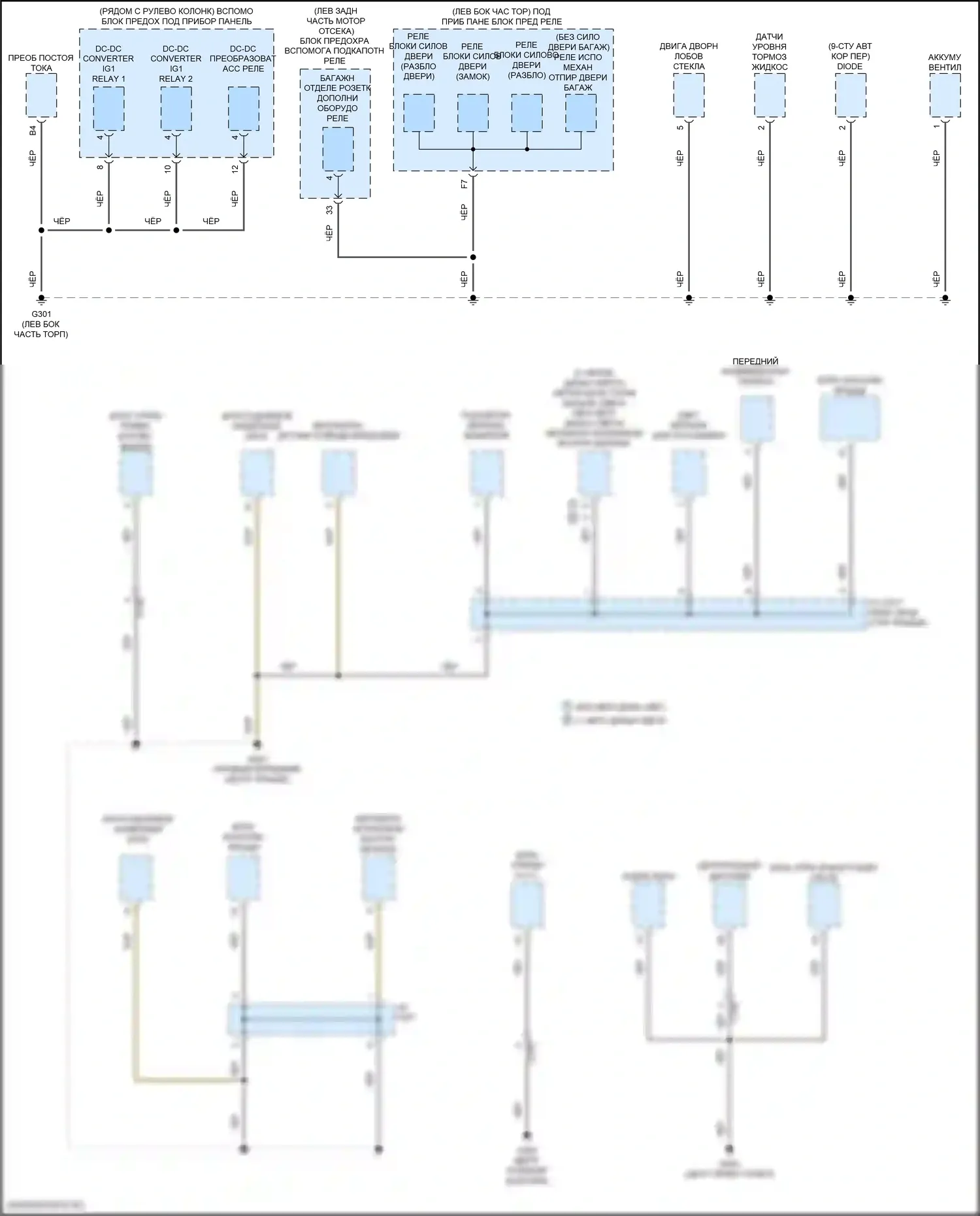 Passport Honda III (2019-2021): Электросхема разводки массы (5 из 8) 