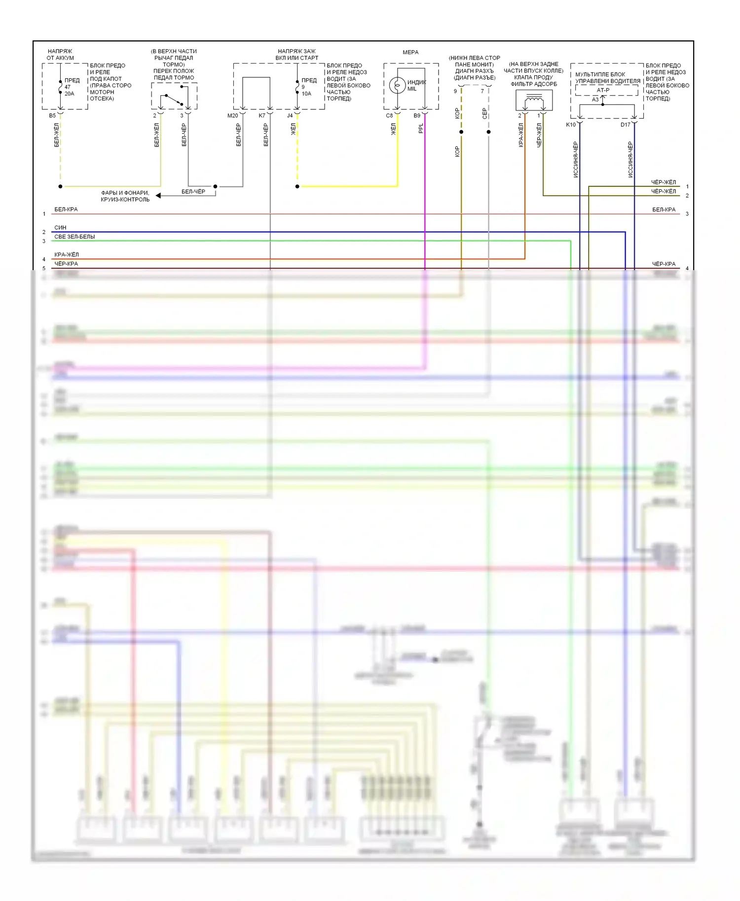 Pilot Honda I (2002-2005): Электросхема двигателя 3.5l (2 из 5) 