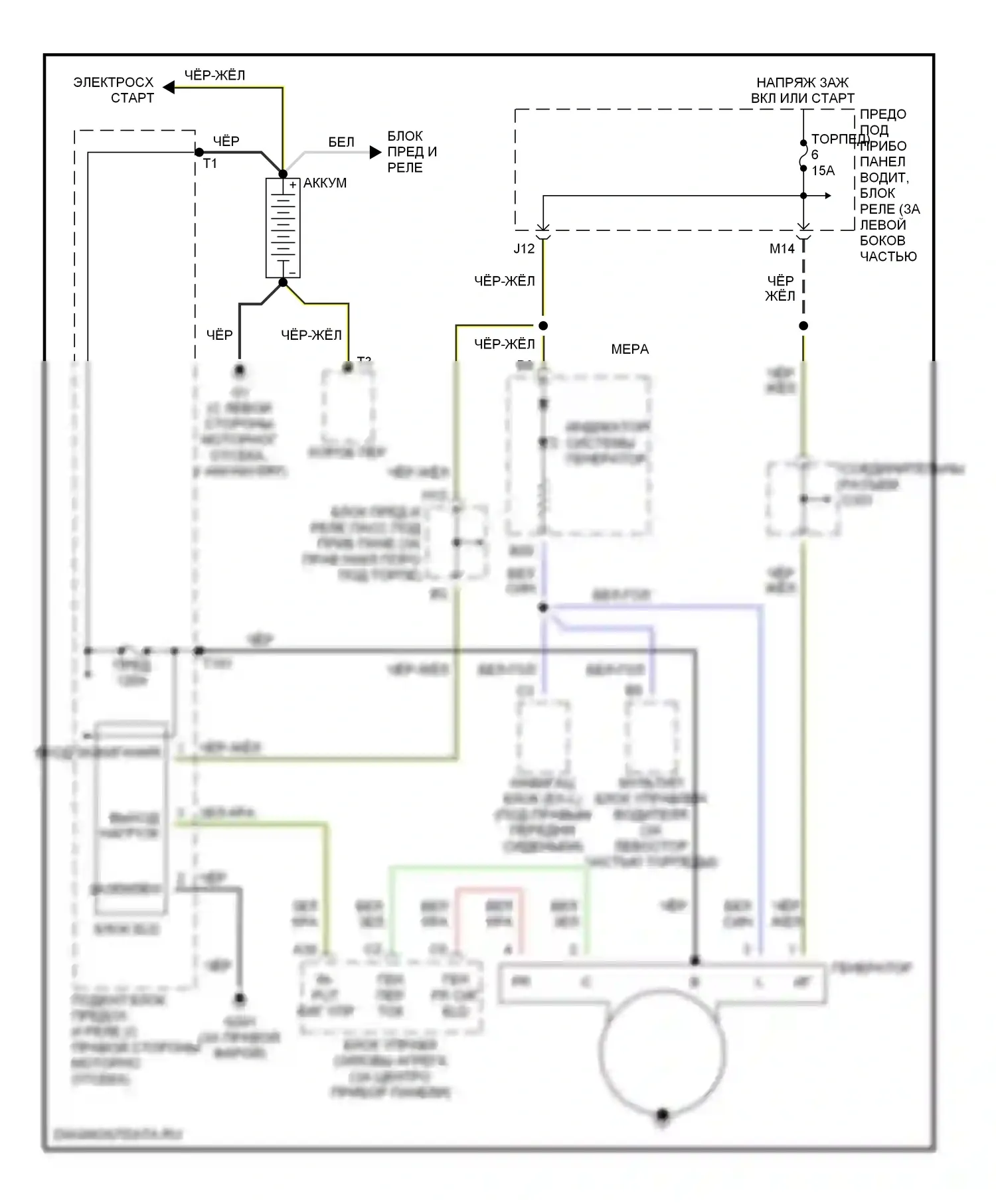 Pilot Honda I (2002-2005): Электросхема генератора 