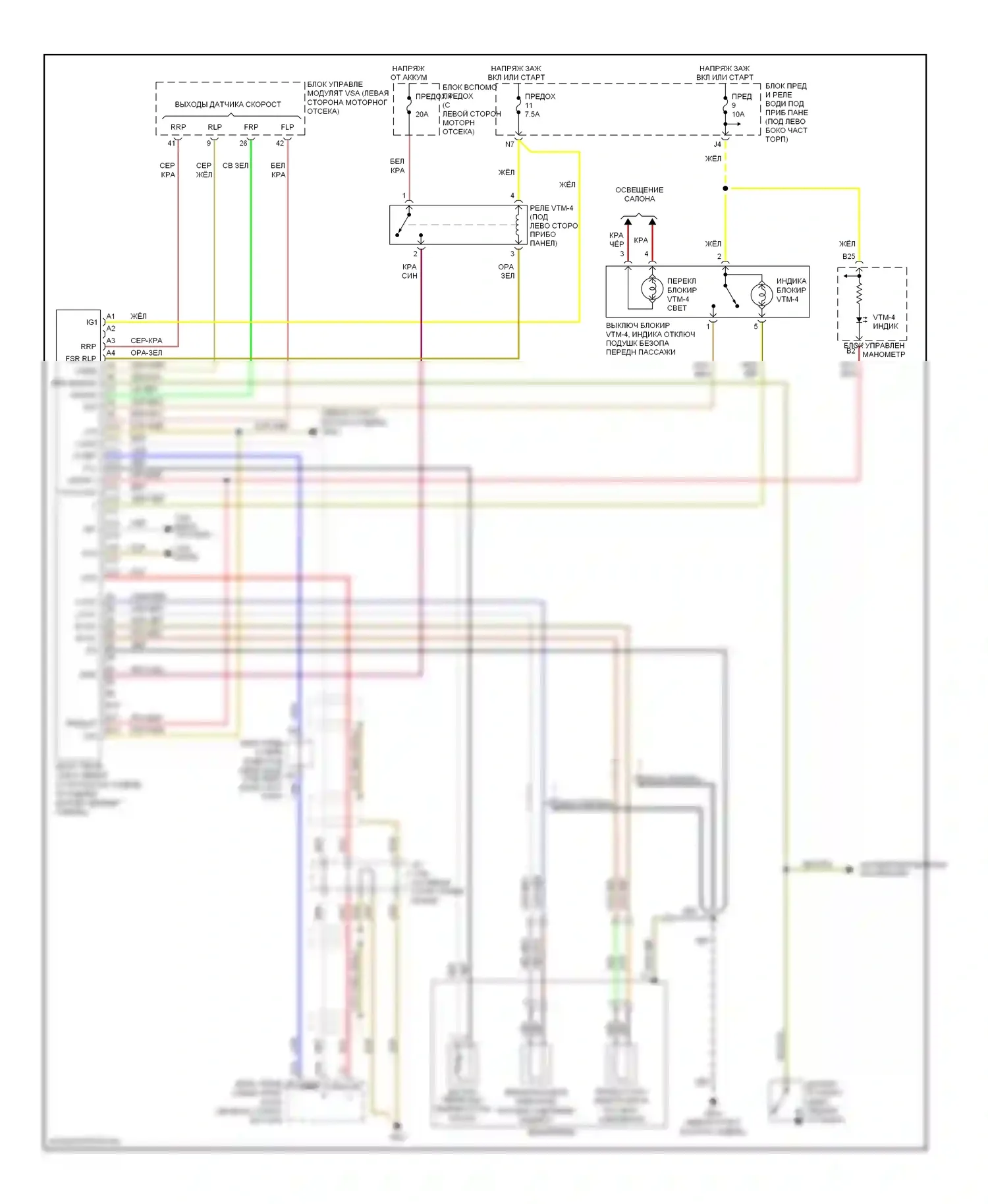 Pilot Honda I (2004-2009): Электросхема 4wd 