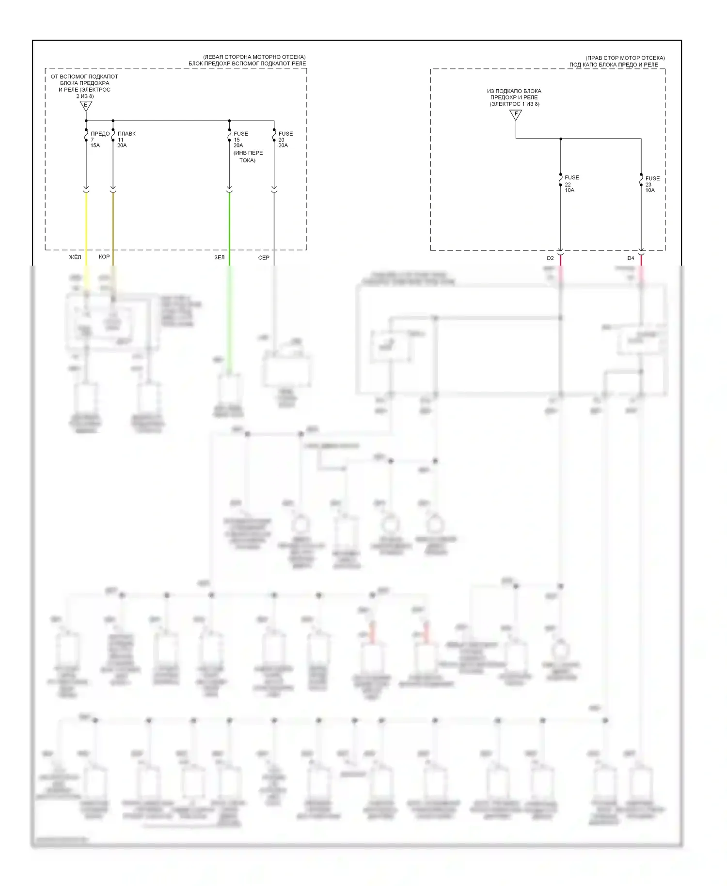 Pilot Honda II (2008-2011): Электросхема блока предохранителей реле (3 из 8) 