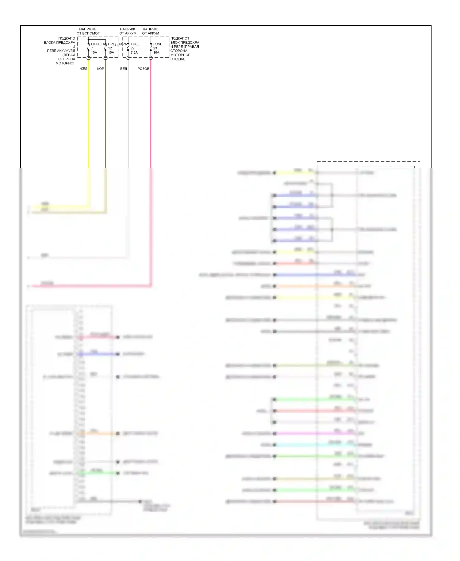 Pilot Honda II (2008-2011): Электросхема блоков управления кузовом (2 из 2) 