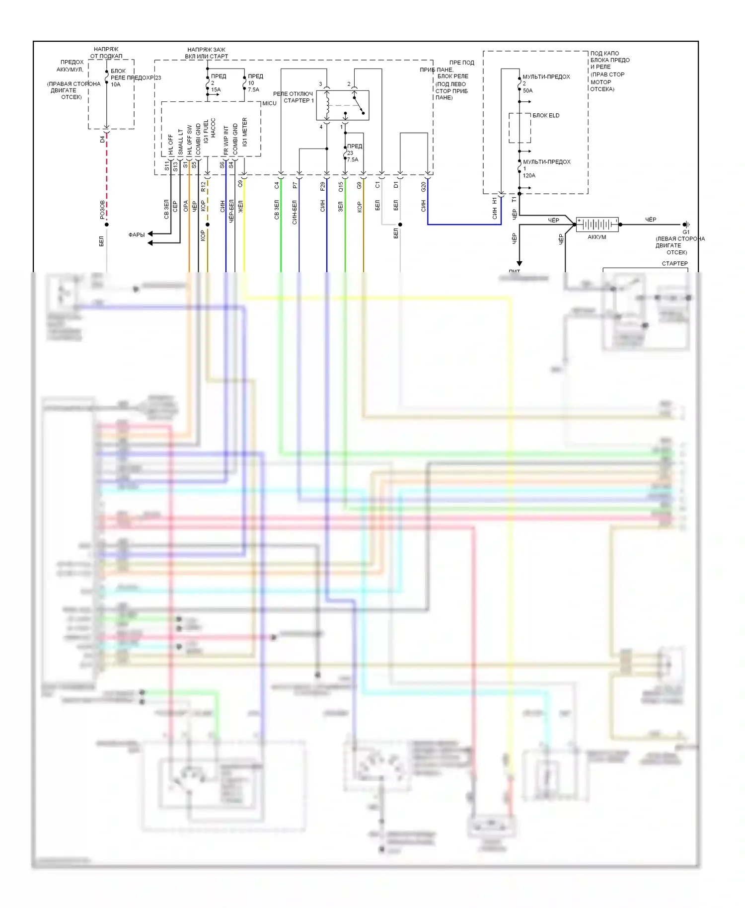 Pilot Honda II (2008-2011): Электросхема удаленного стартера (1 из 2) 