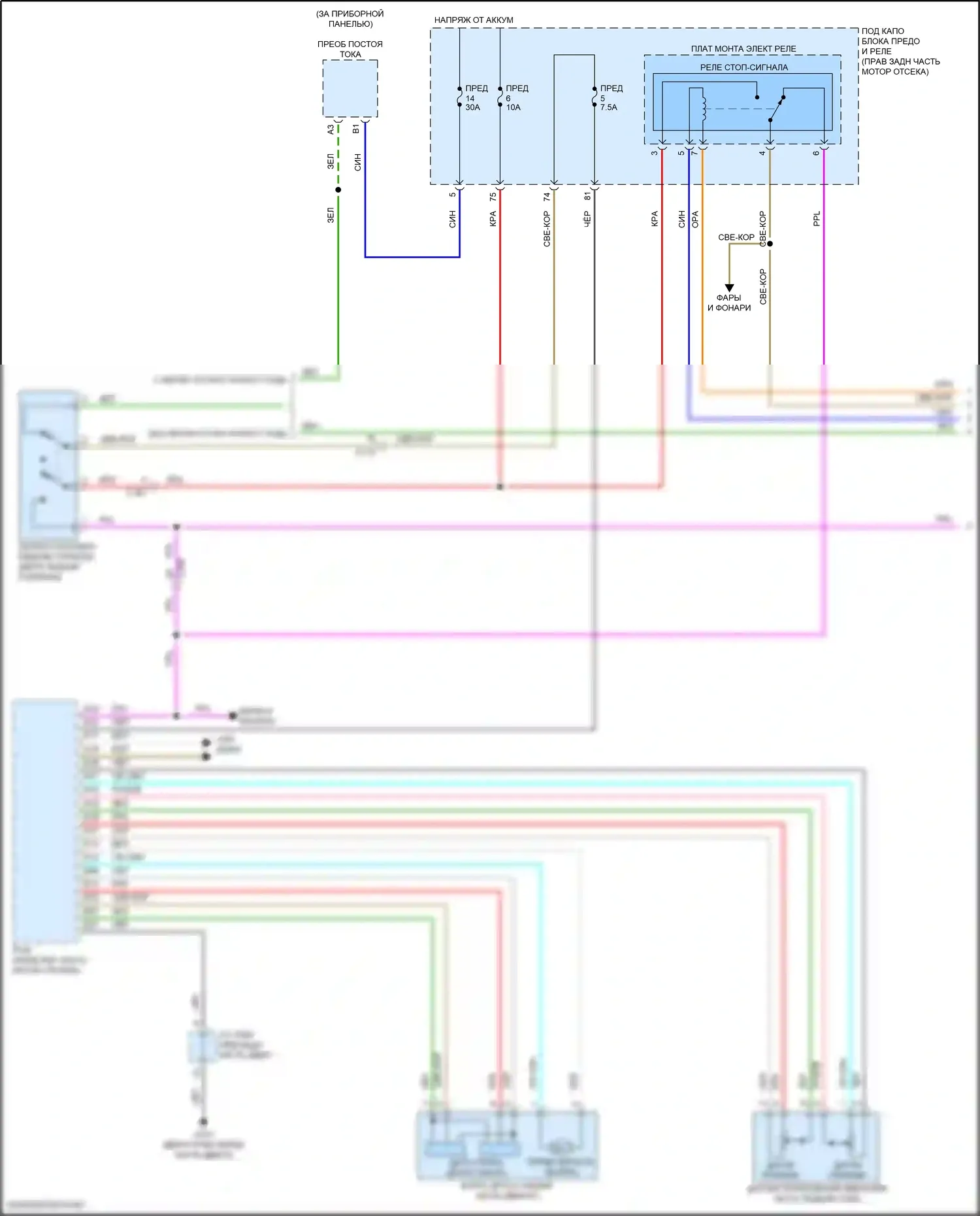 Pilot Honda III рестайлинг (2018-2022): Электросхема круиз-контроля, 9-ступенчатая автоматическая коробка передач (1 из 3) 