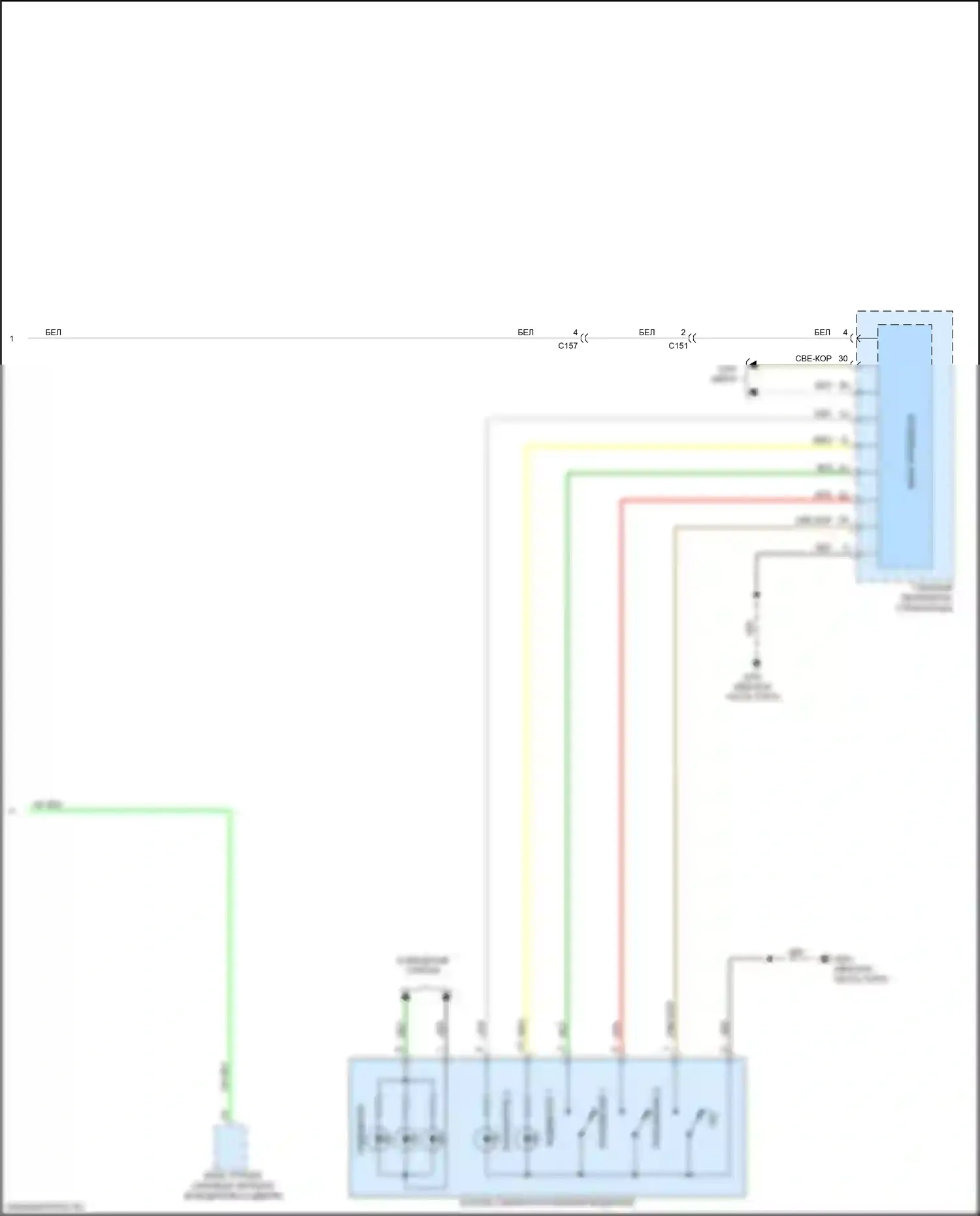 Pilot Honda III рестайлинг (2018-2022): Электросхема сиденья памяти (2 из 2) 