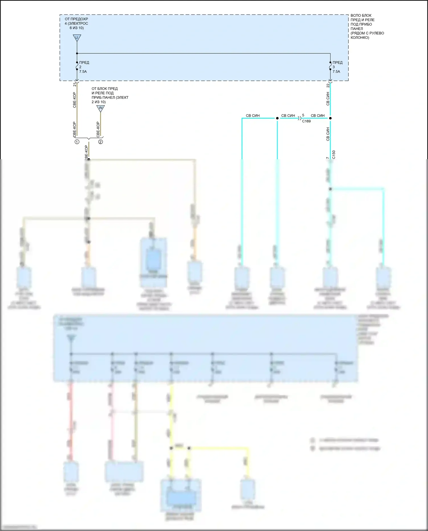 Pilot Honda III (2015-2018): Электросхема блока предохранителей реле (9 из 10) 