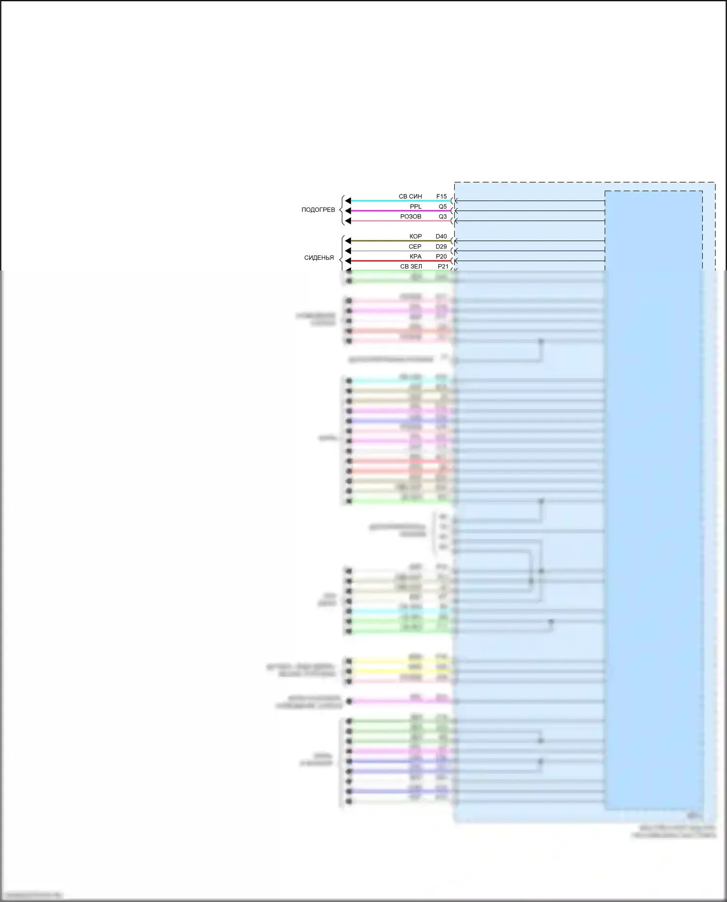 Pilot Honda III (2015-2018): Электросхема блоков управления кузовом (2 из 2) 