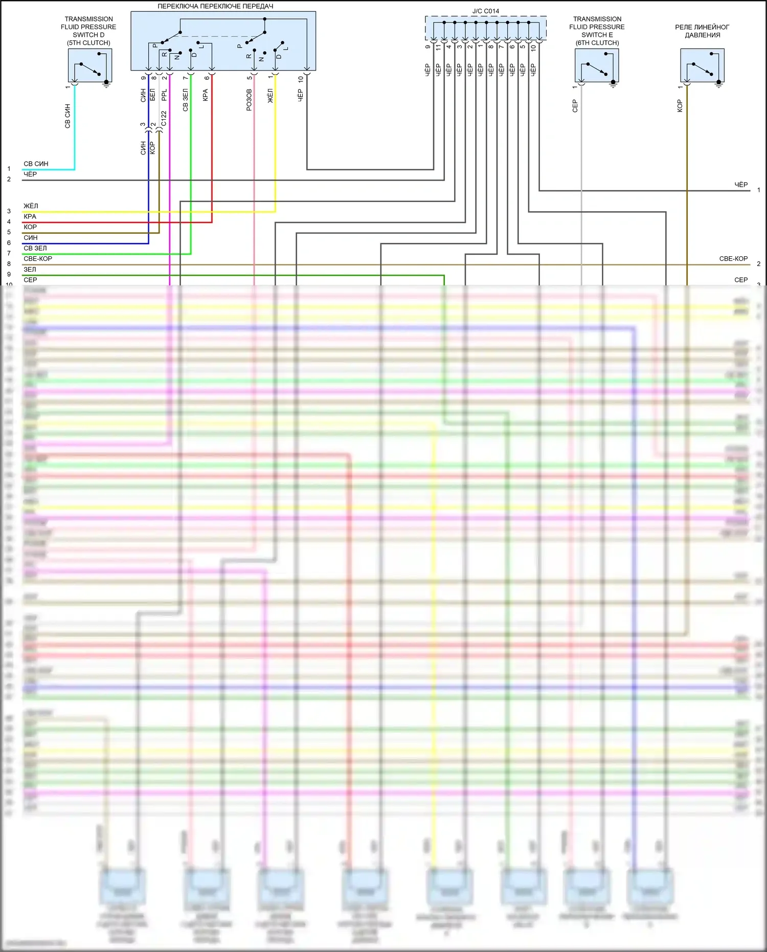 Pilot Honda III (2015-2018): Электросхема двигателя 3.5л, 6-ступенчатая автоматическая коробка передач (7 из 9) 