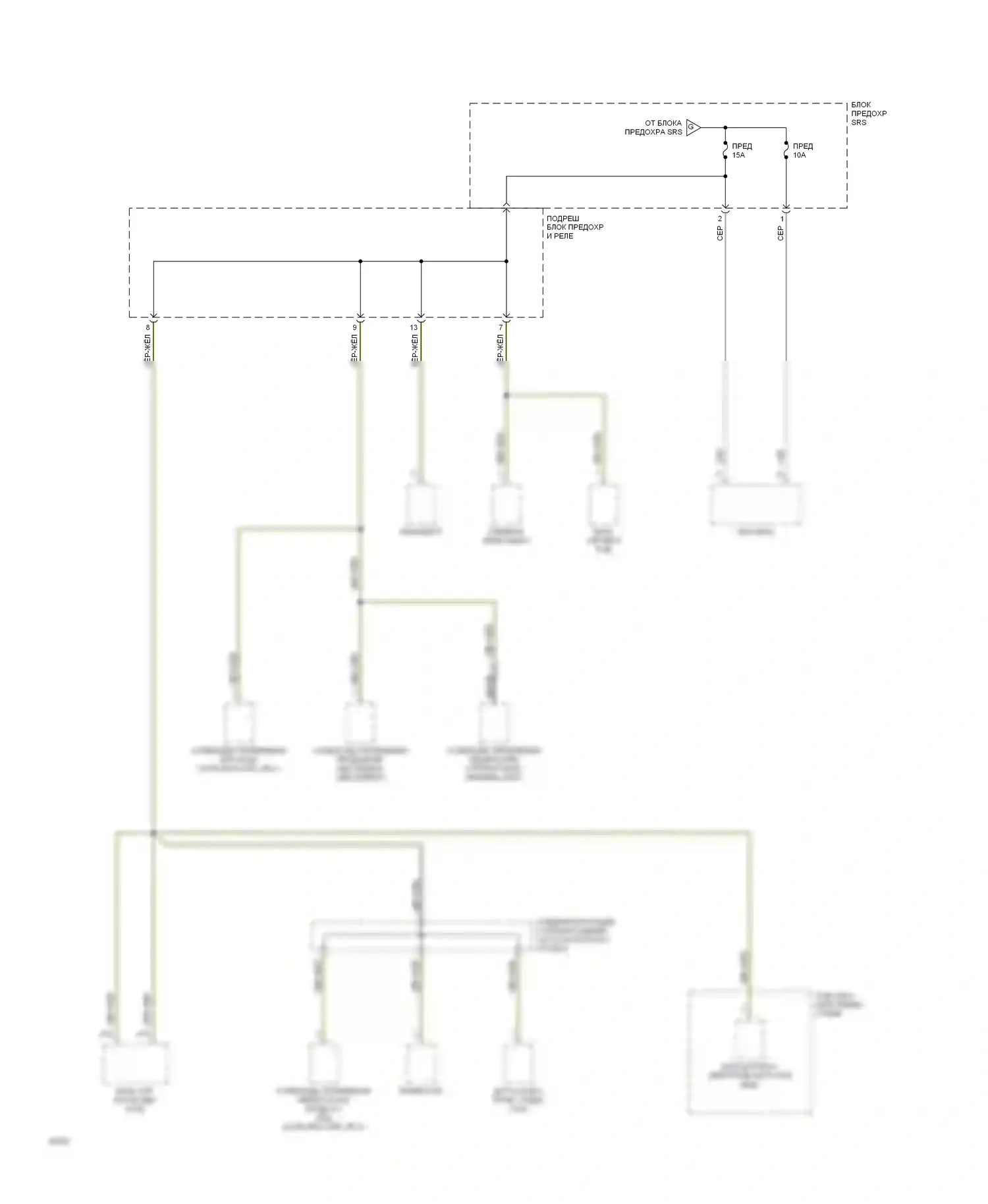 Prelude Honda IV (1992-1996): Электросхема блока предохранителей реле (5 из 5) 