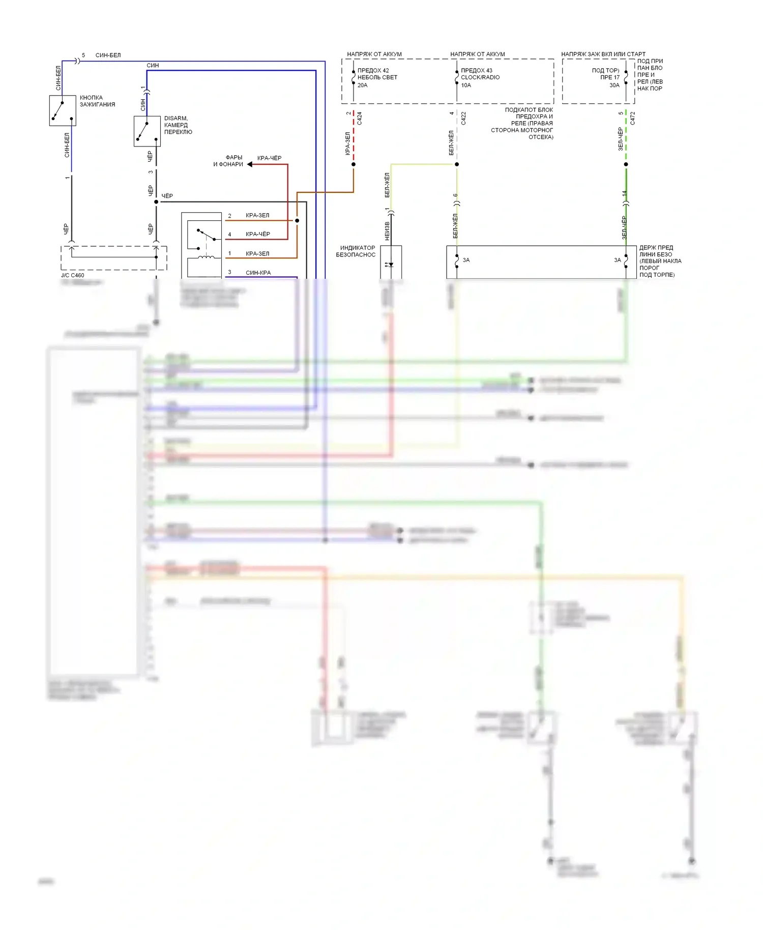 Prelude Honda IV (1992-1996): Сигнализации электросхема 