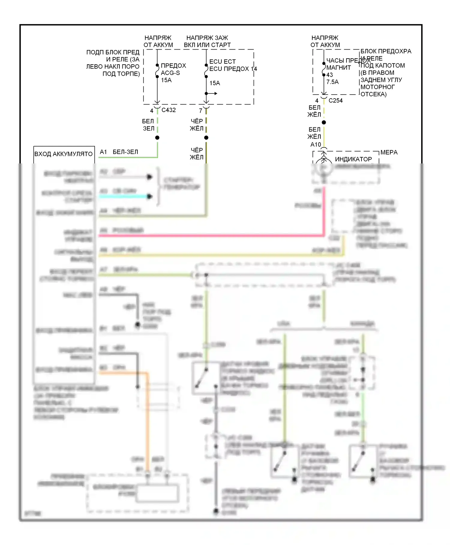 Prelude Honda V (1996-2001): Электросхема иммобилайзера 